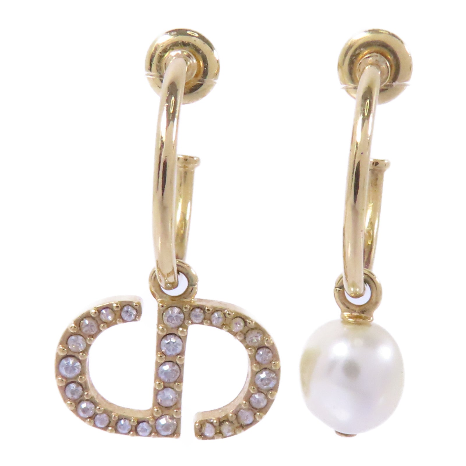 Dior 金屬Earrings耳環金色/白色
