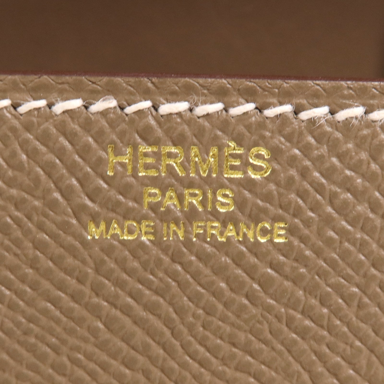 HERMES Epsom皮革Della Cavalleria Mini金扣肩背袋Etoupe