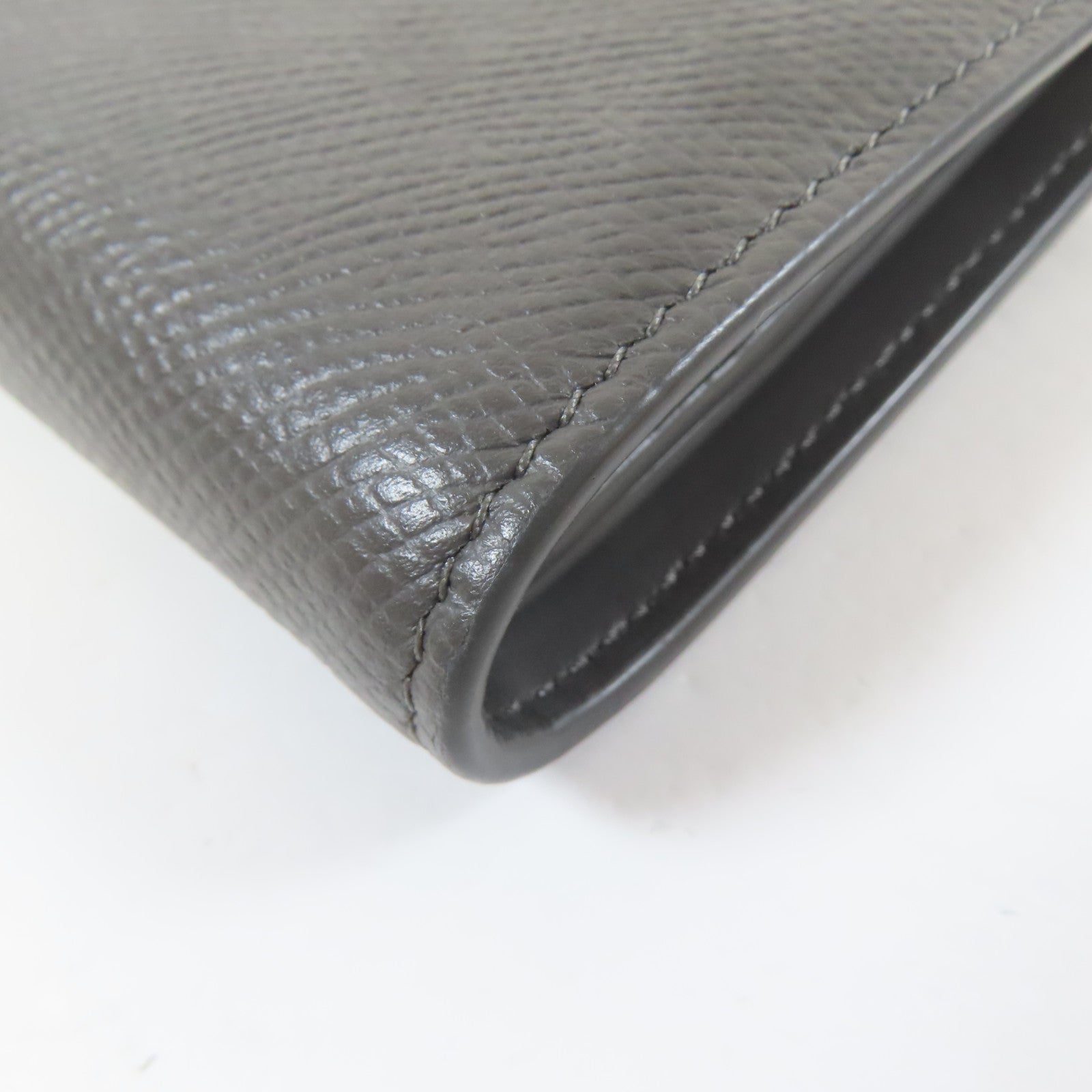 CELINE 牛皮皮革Bifold Wallet金扣錢包灰色