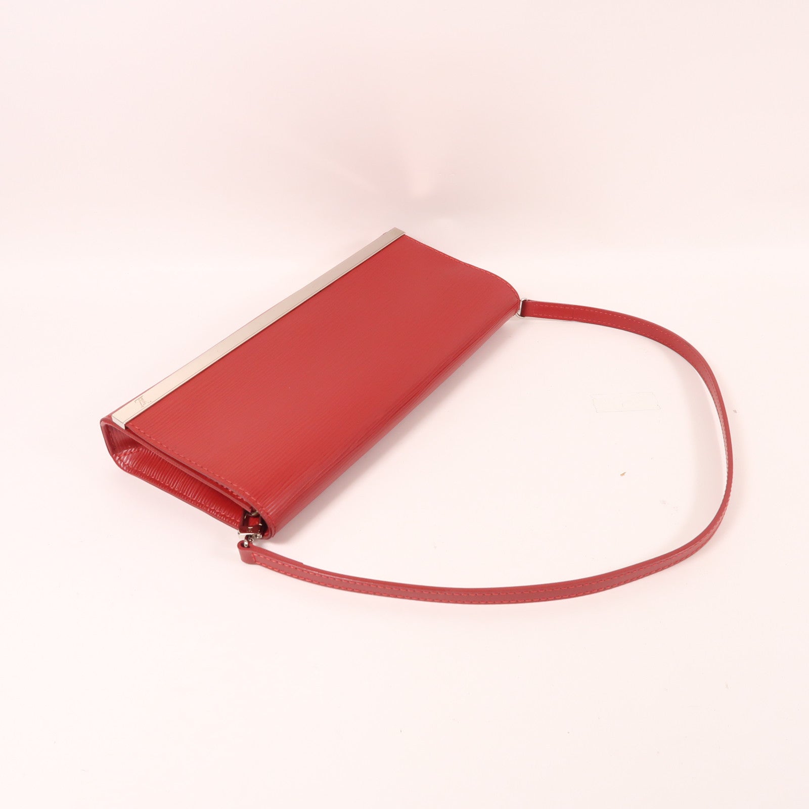 LOUIS VUITTON LV SHW Sevigne Clutch Shoulder Bag Epi Red