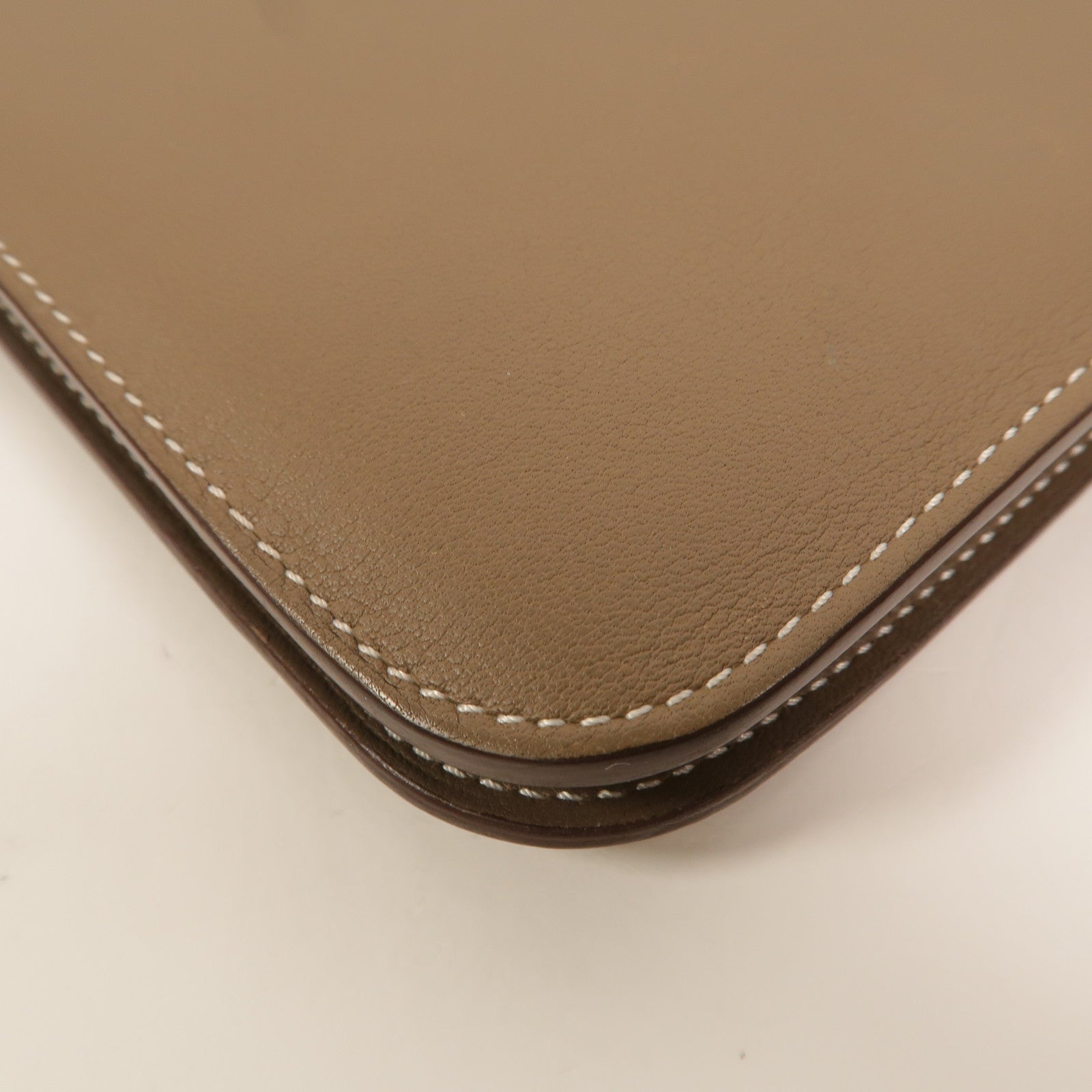 HERMES Swift皮革Dogon MM長錢包Etoupe