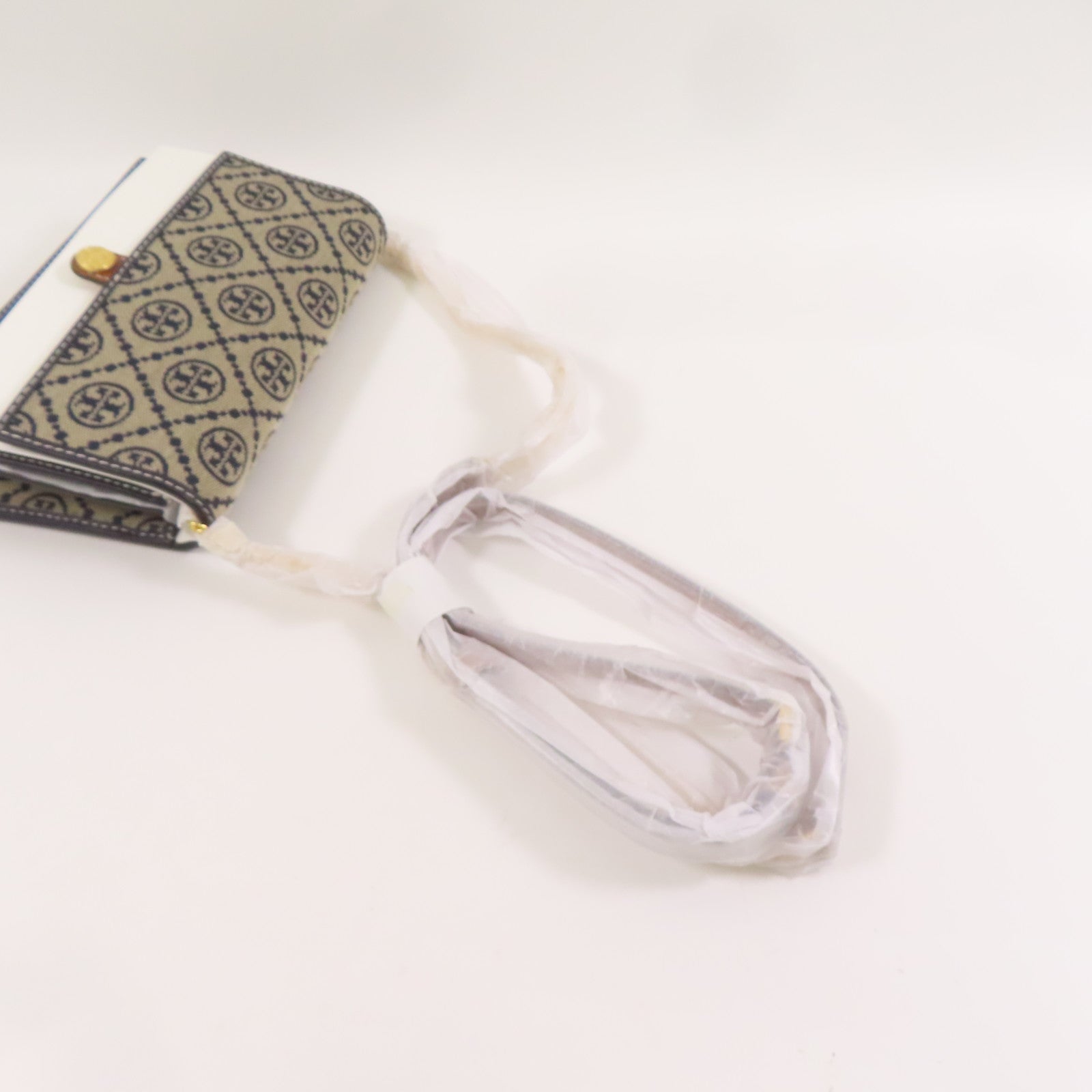 Tory Burch 帆布Shoulder Bag金扣肩背袋灰色