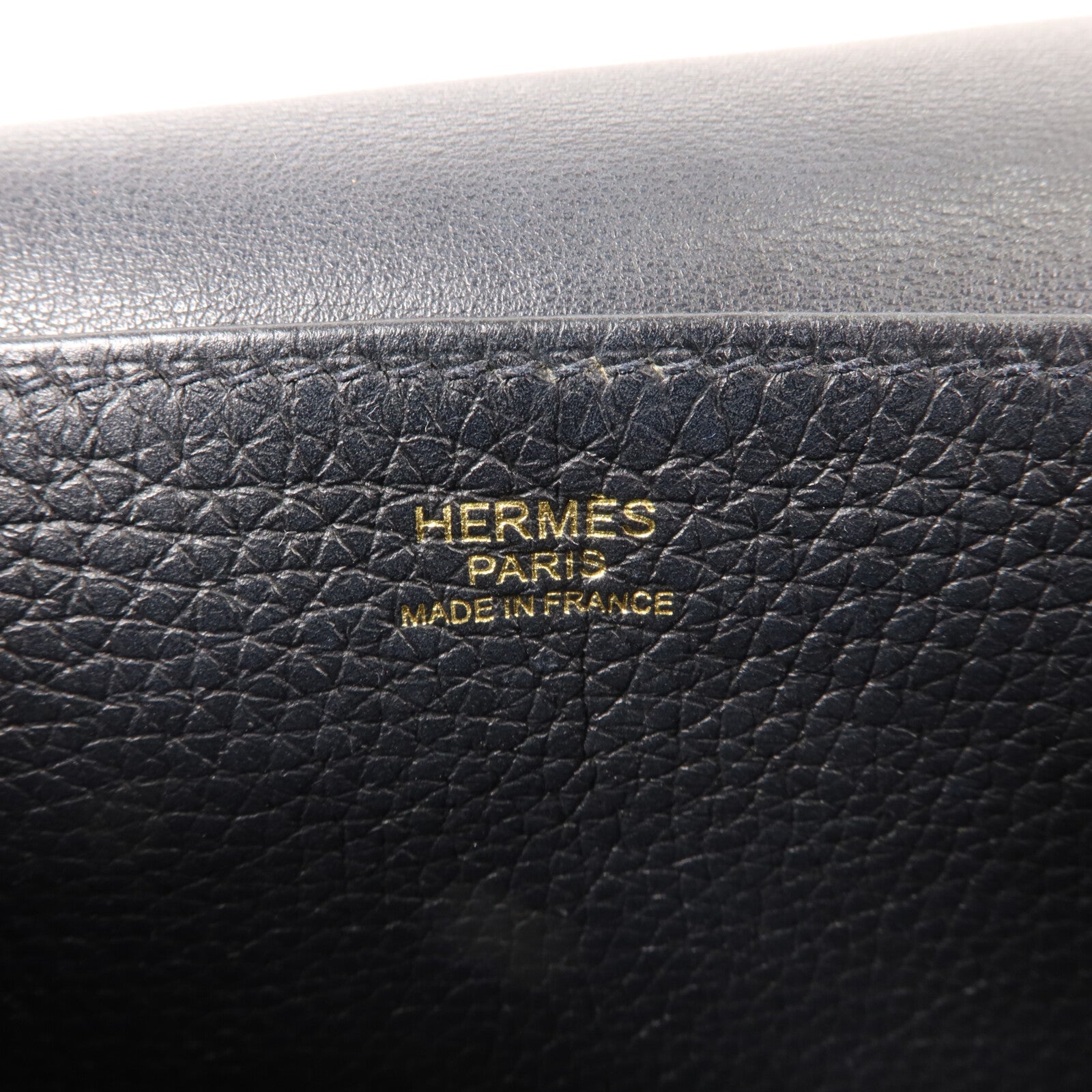 HERMES Clemence皮革Halzan 25手挽肩背兩用袋Noir