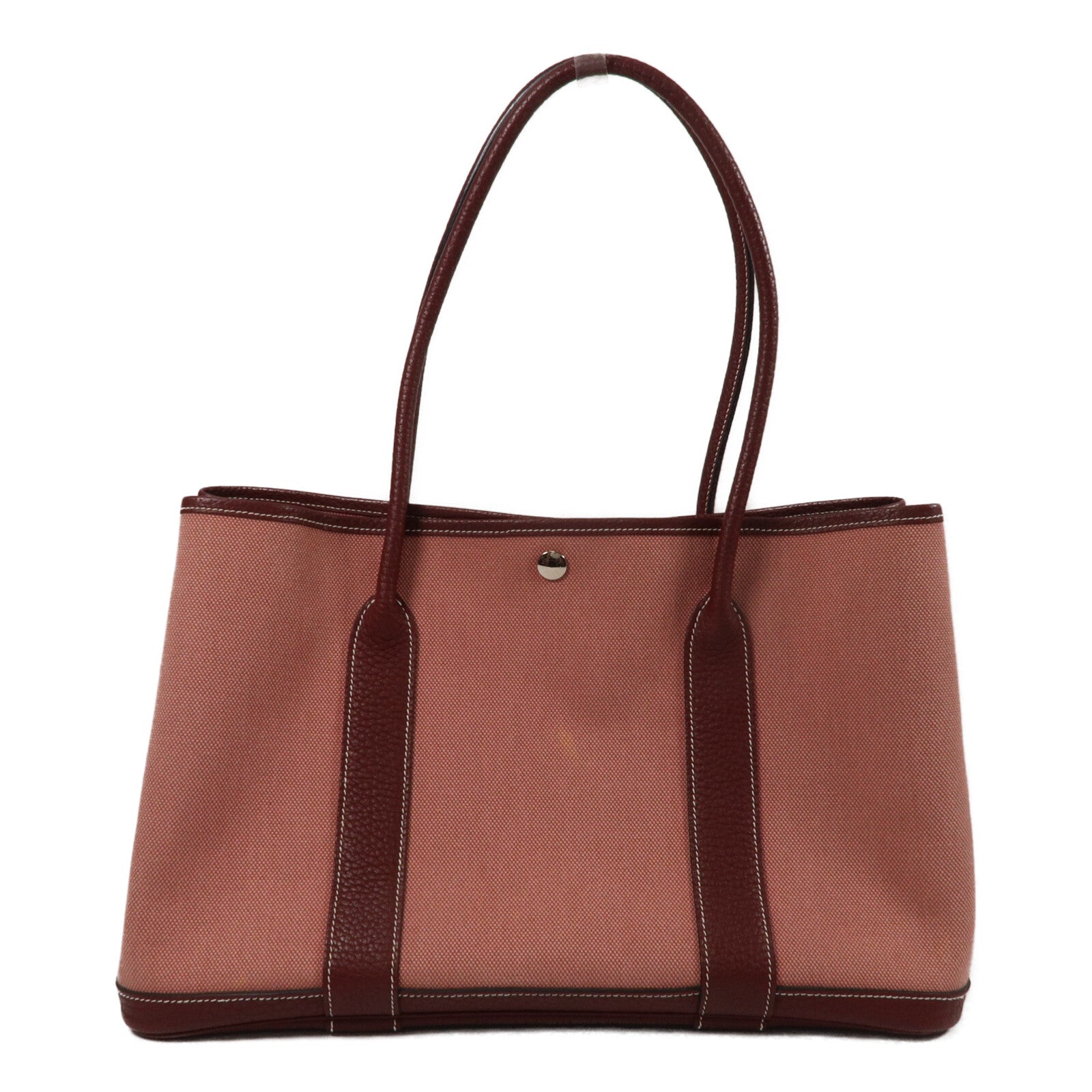 HERMES Negonda皮革/Toile帆布GardenParty 39手挽袋Rose Sakura/Rough H