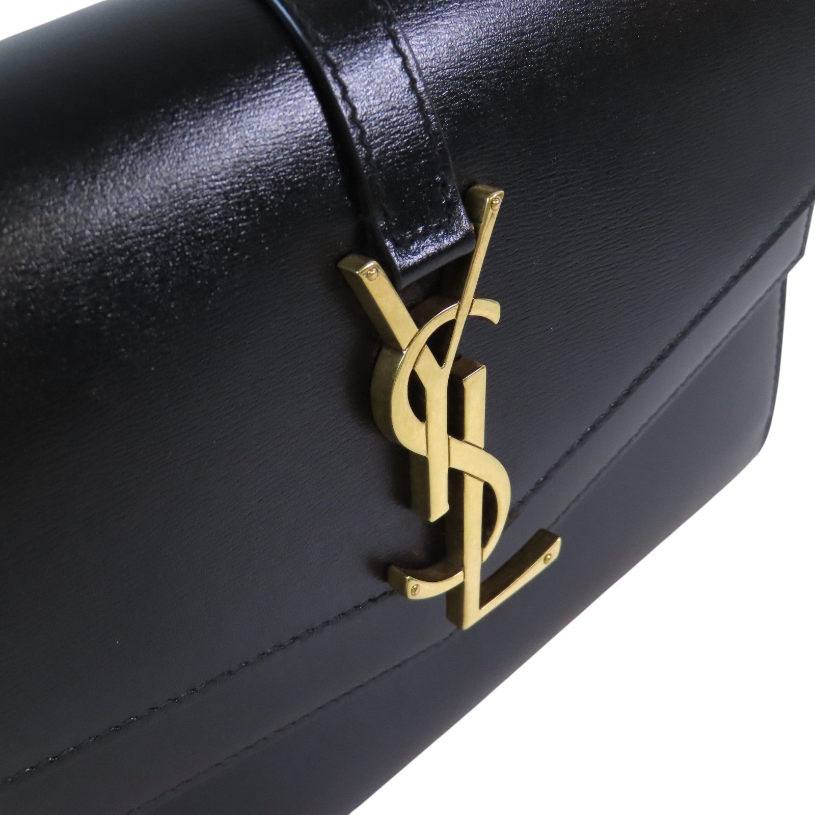SAINT LAURENT 牛皮皮革Sulpice金扣鏈帶肩背袋