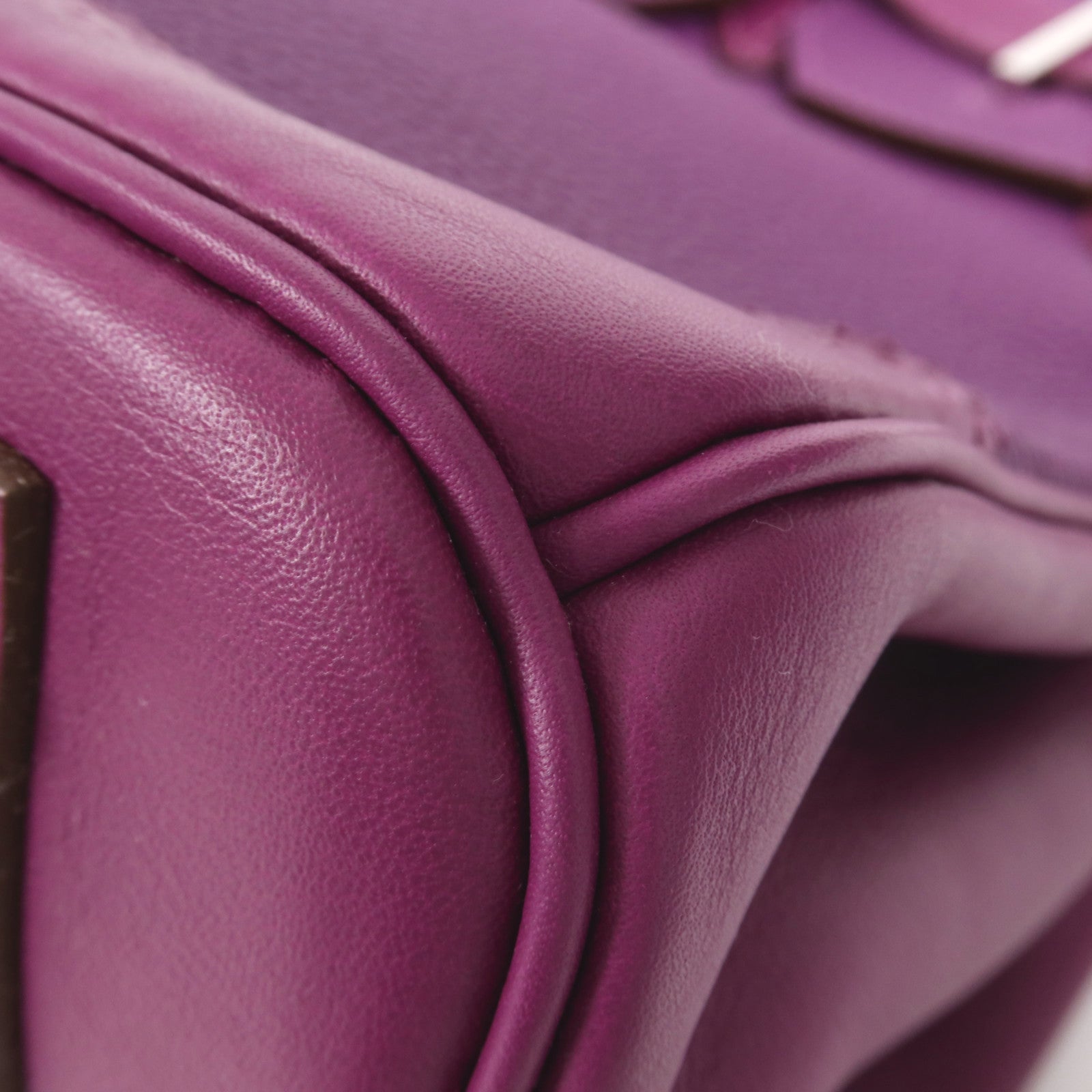 HERMES Swift皮革Birkin 30 Ghillies銀扣手挽袋Anemone