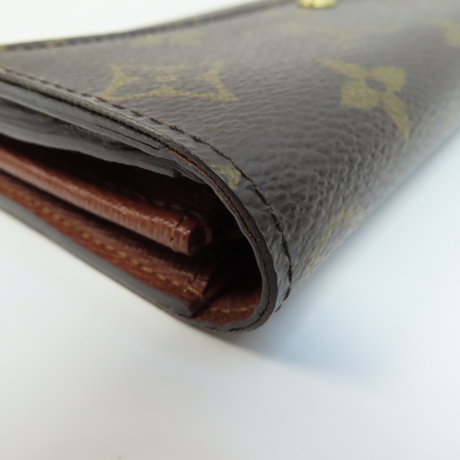 LOUIS VUITTON Monogram Sarah Long Wallet金扣長錢包啡色