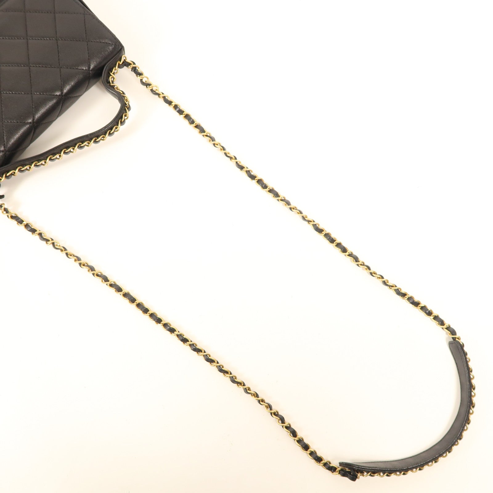 CHANEL【激減優惠】 牛皮皮革Chain Shoulder金扣手挽肩背兩用袋