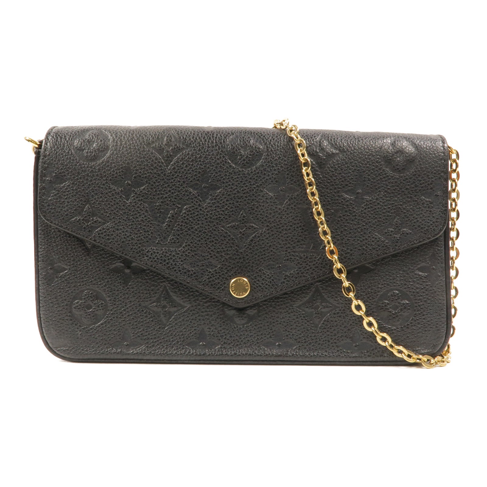 LOUIS VUITTON Monogram Empreinte Felicie Pochette鏈帶肩背袋