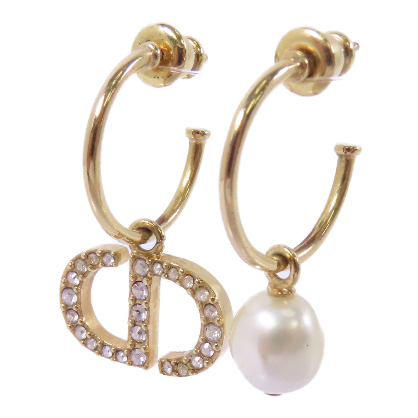 Dior 金屬Earrings耳環金色/白色
