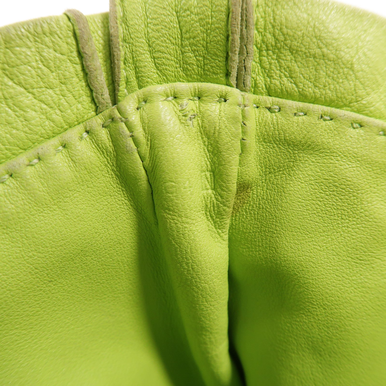 HERMES Milo皮革Clou De Selle肩背袋Kiwi