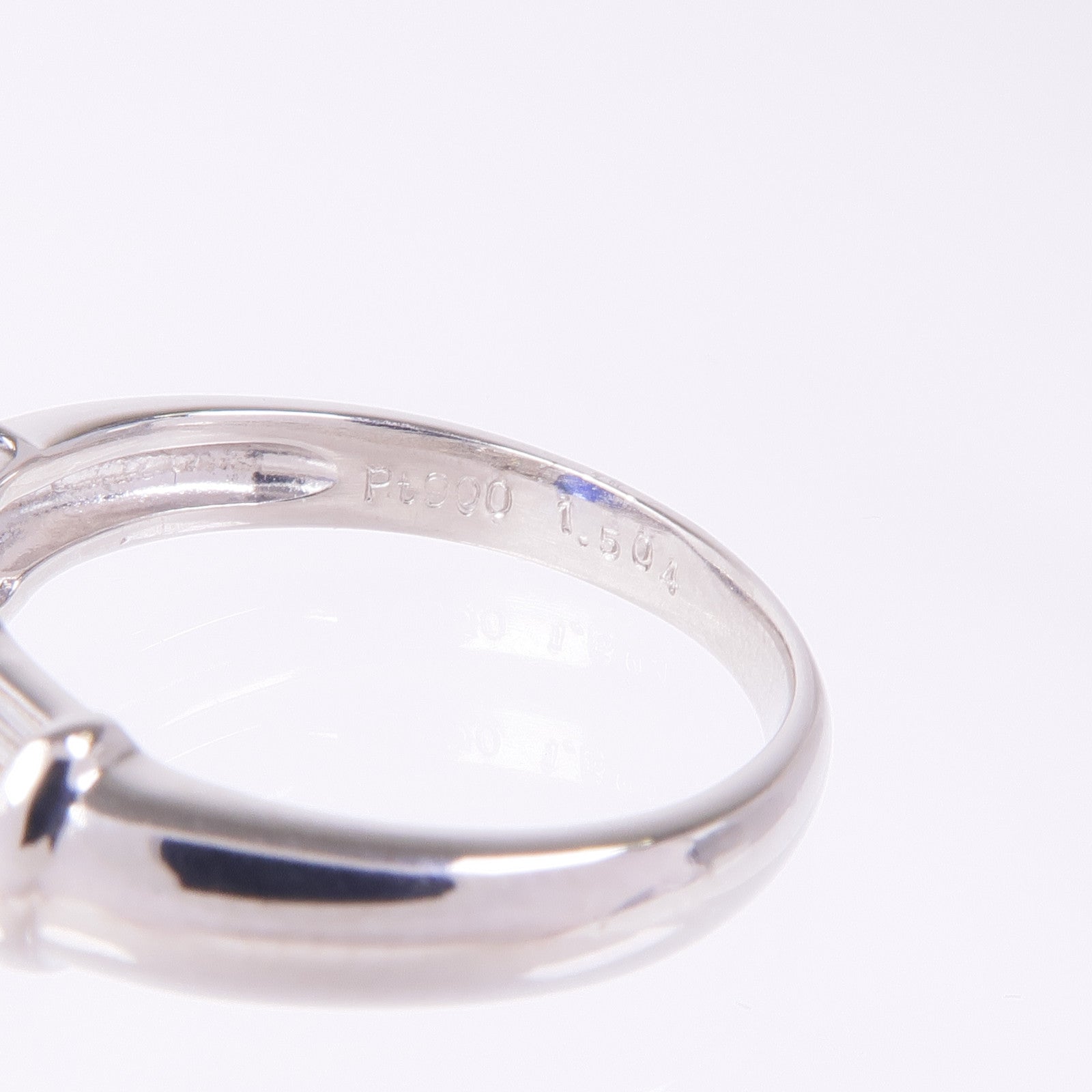 JEWELRY PT900鉑金Sapphire Diamond Ring藍寶石/鑽石戒指US#6