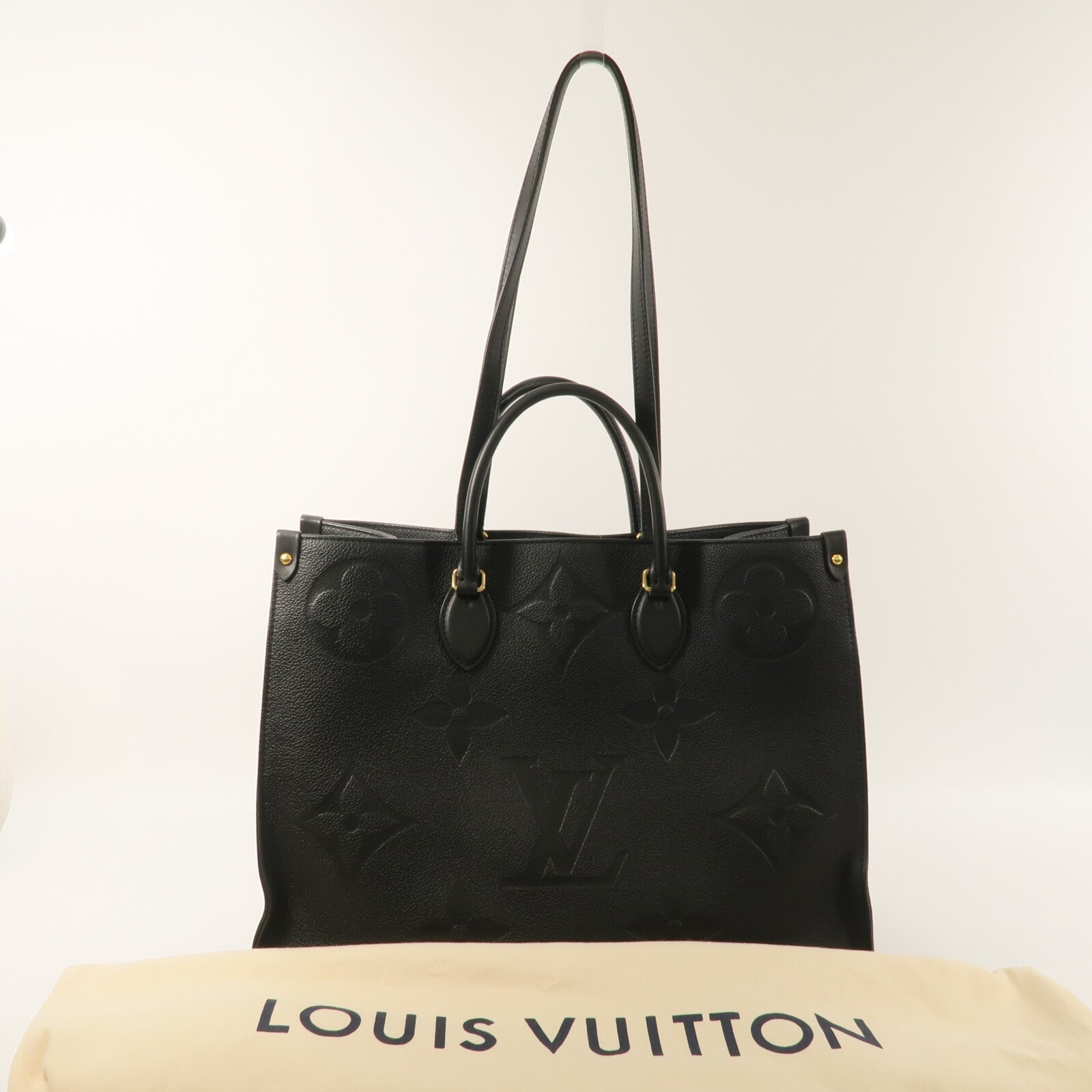LOUIS VUITTON Monogram Empreinte On The Go GM手挽肩背兩用袋