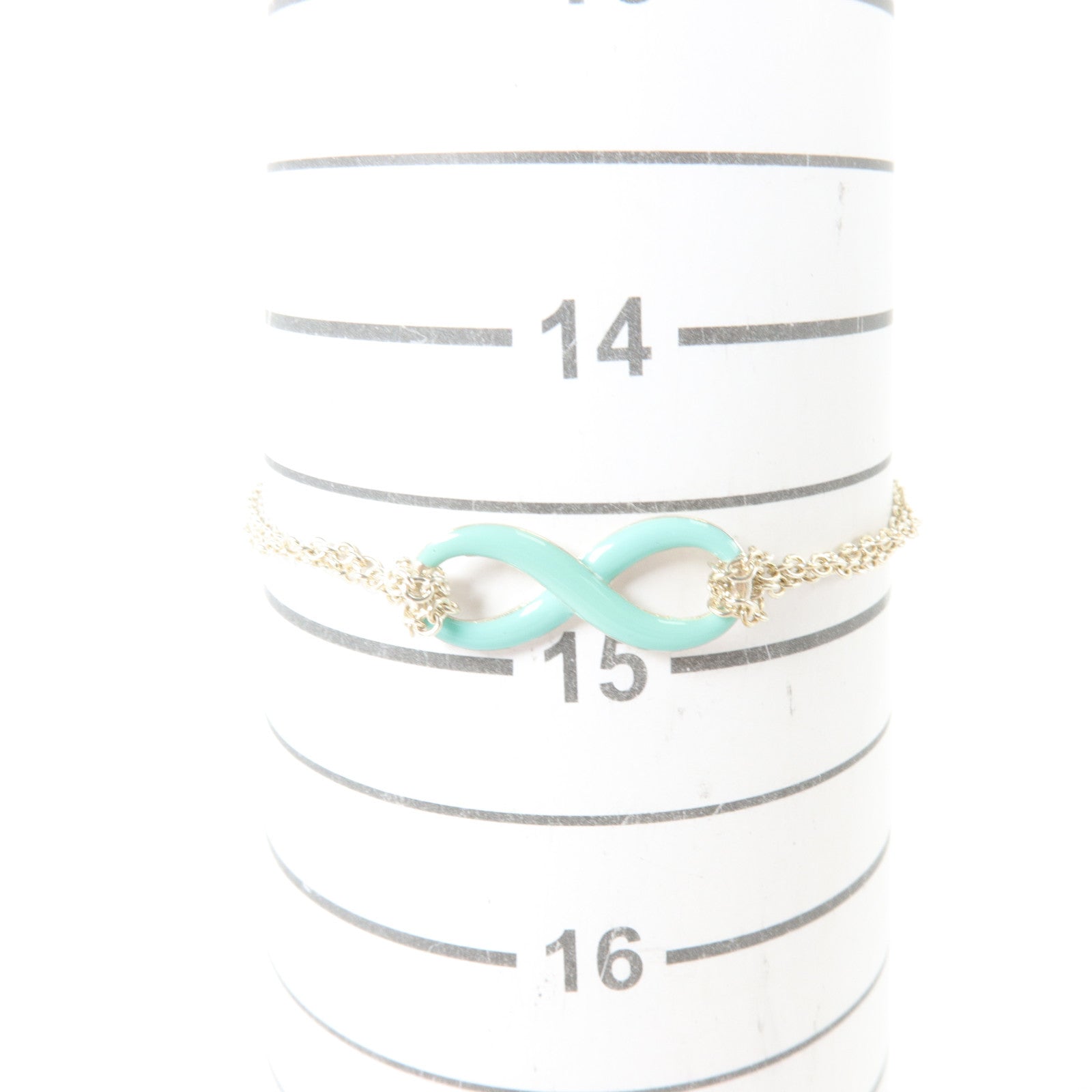 TIFFANY＆CO 925純銀/琺瑯Infinity Bracelet手鏈