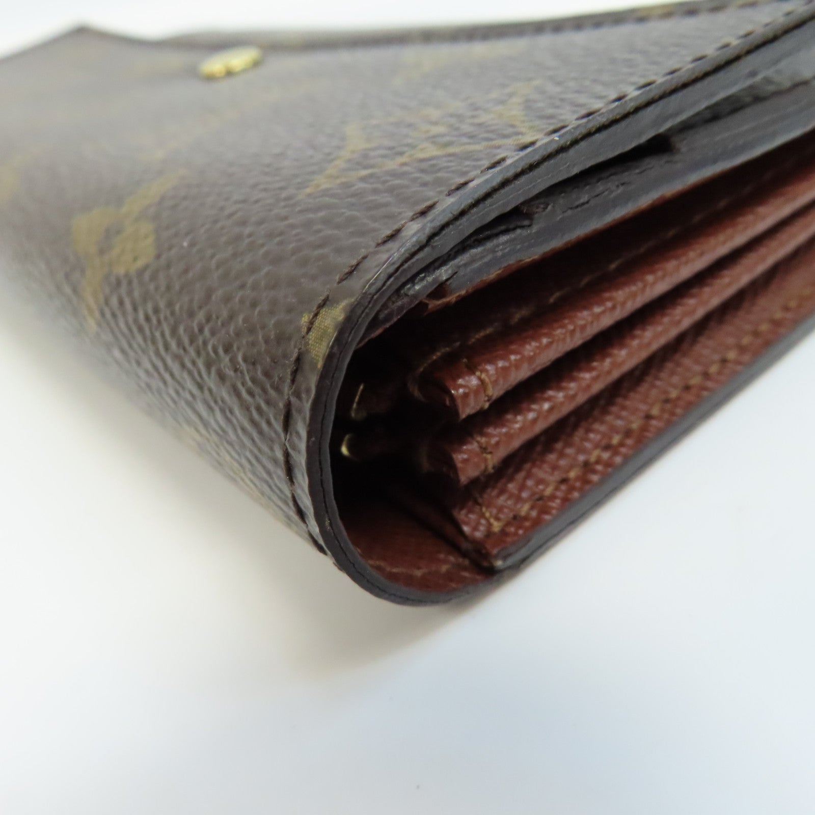 LOUIS VUITTON Monogram Sarah Long Wallet金扣長錢包啡色