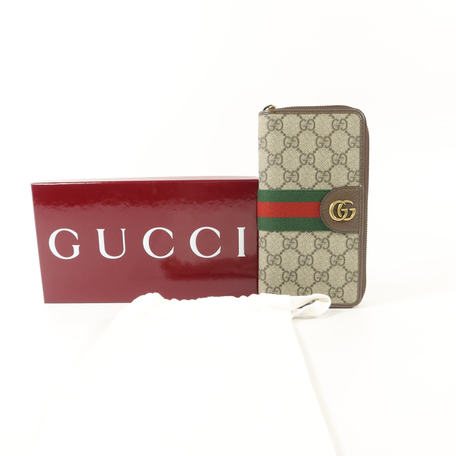 GUCCI 塗層帆布Zipper Long Wallet長錢包