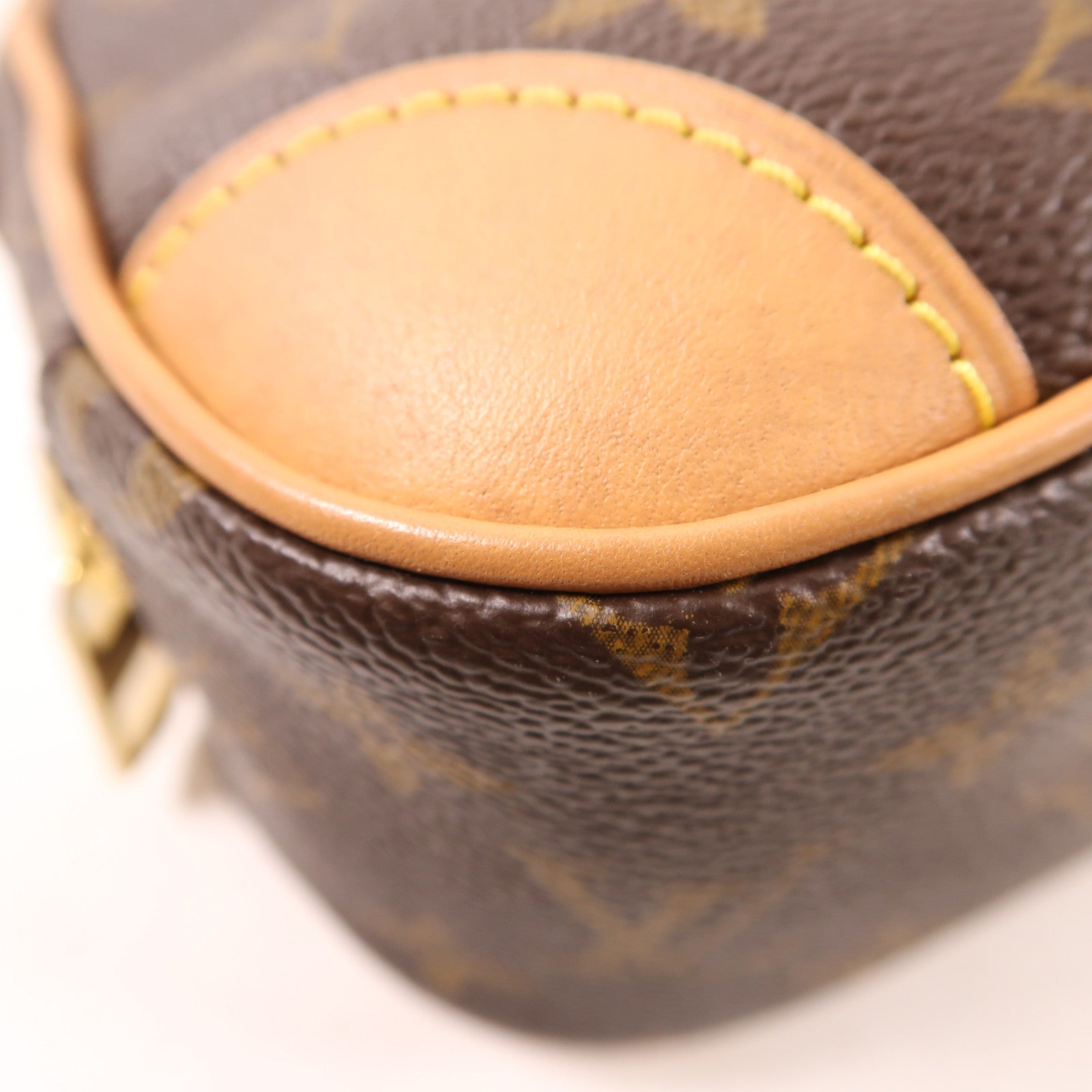 LOUIS VUITTON Monogram Deauville Mini金扣肩背袋棕色