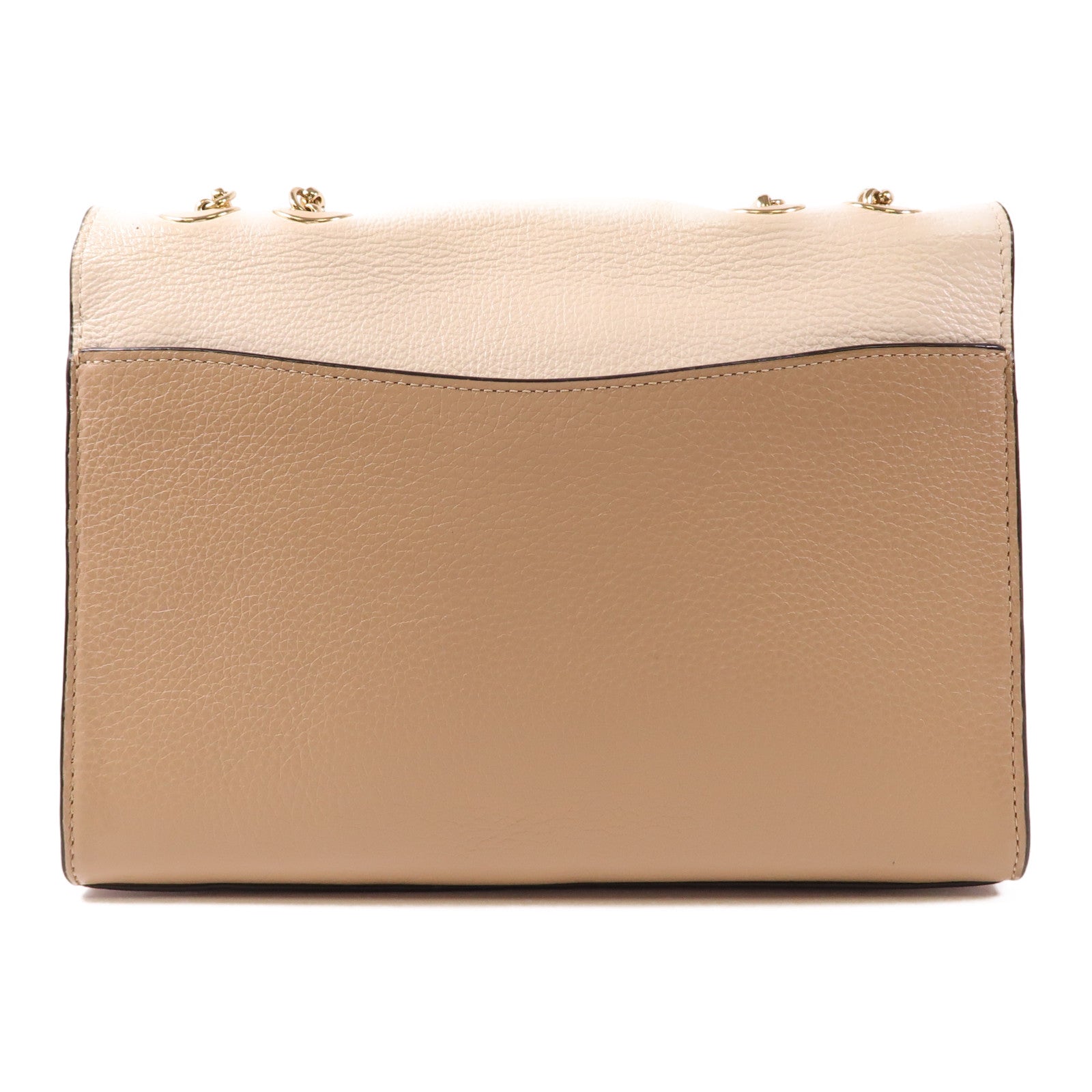 COACH 皮革/塗層帆布Shoulder Bag金扣鏈帶肩背袋