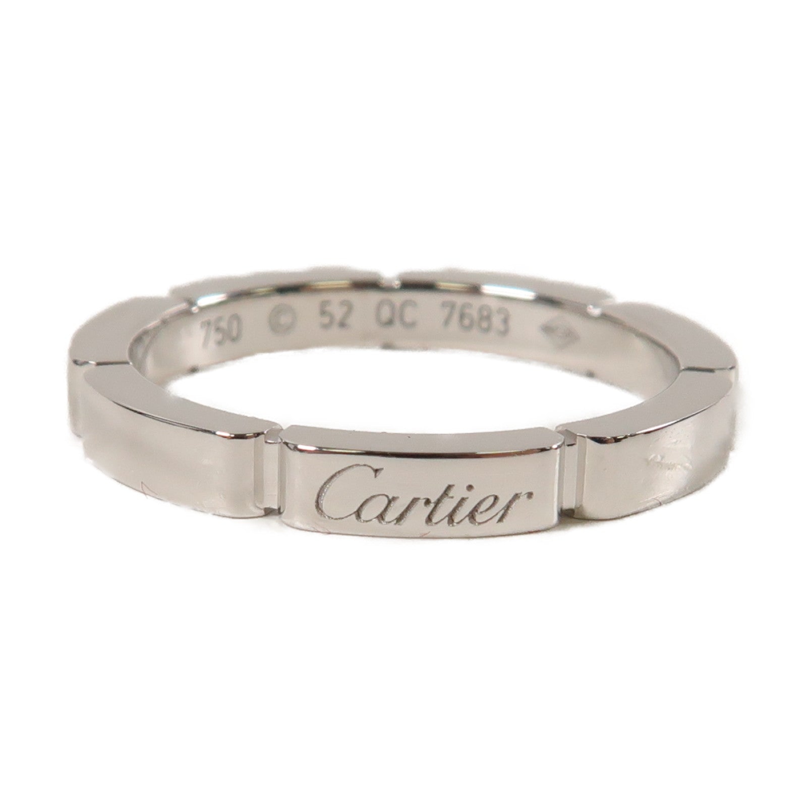 CARTIER 【激減優惠】18K白金Maillon Panthere Wedding Ring戒指US#6