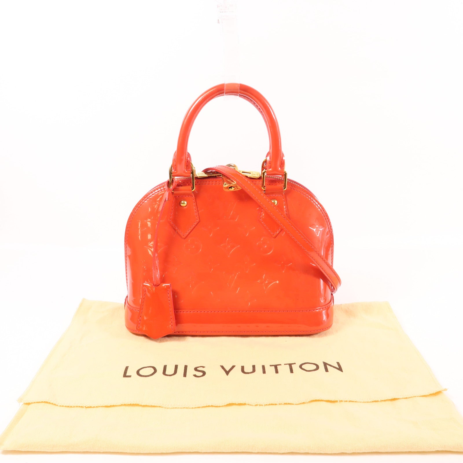 LOUIS VUITTON 【激減優惠】Monogram Vernis Alma BB金扣手挽肩背兩用袋