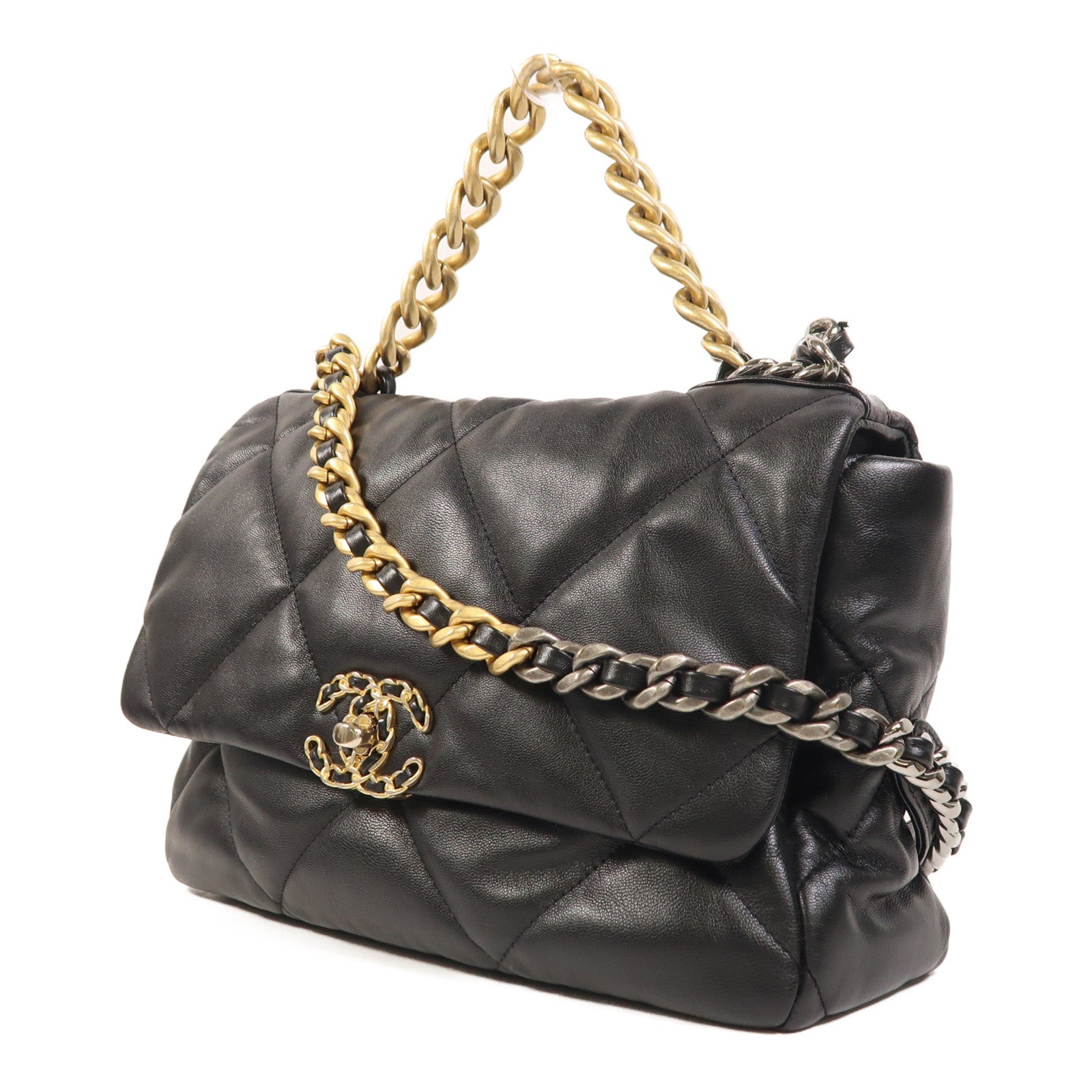 CHANEL 【激減優惠】羊皮皮革C19手挽肩背兩用袋