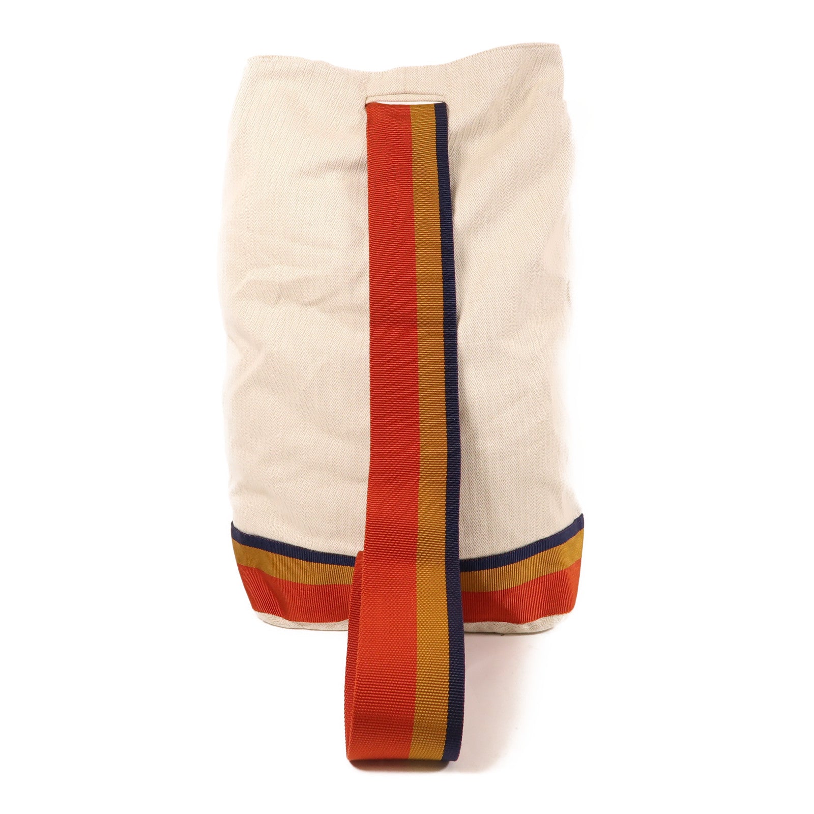HERMES 帆布Backpack銀扣背包