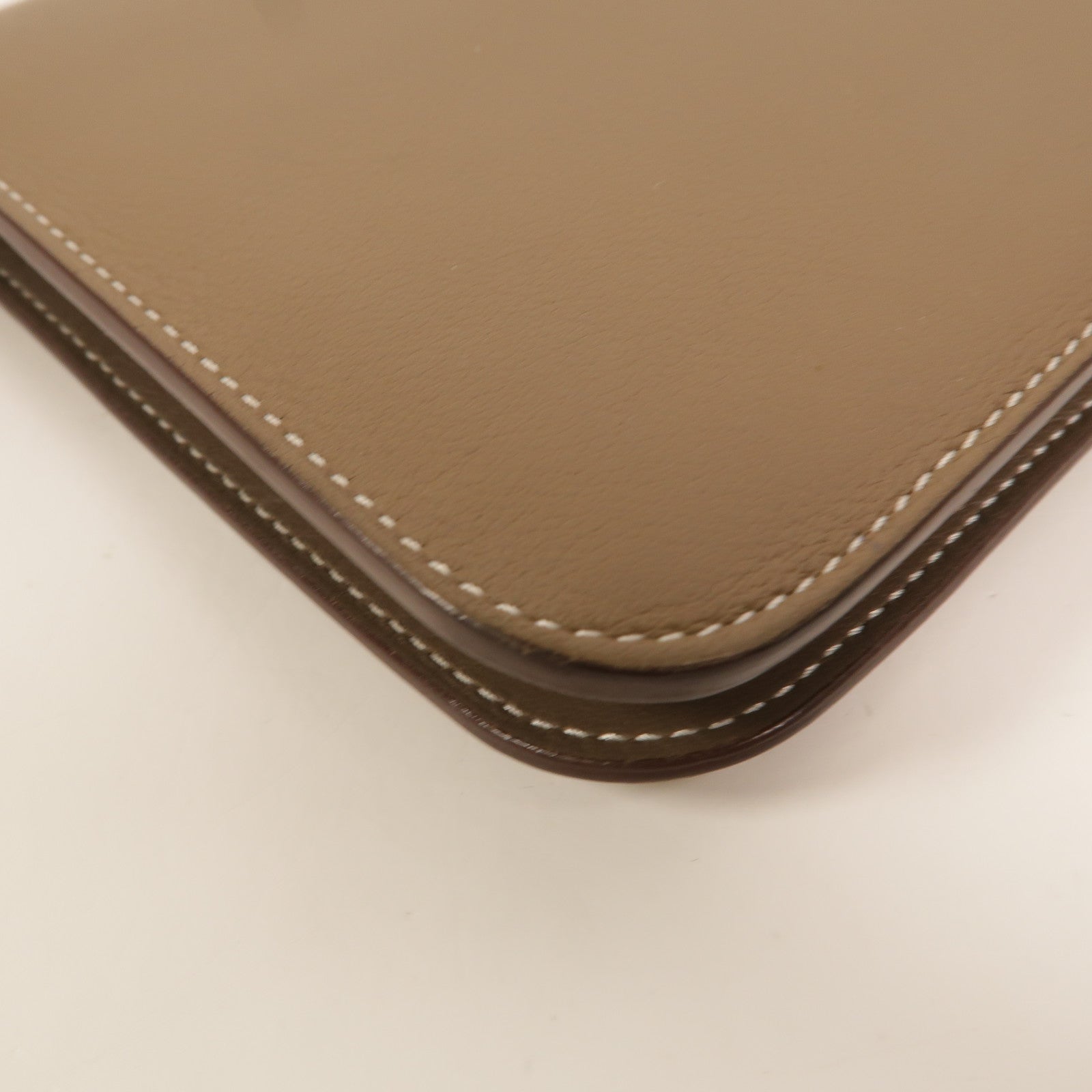 HERMES Swift皮革Dogon MM長錢包Etoupe