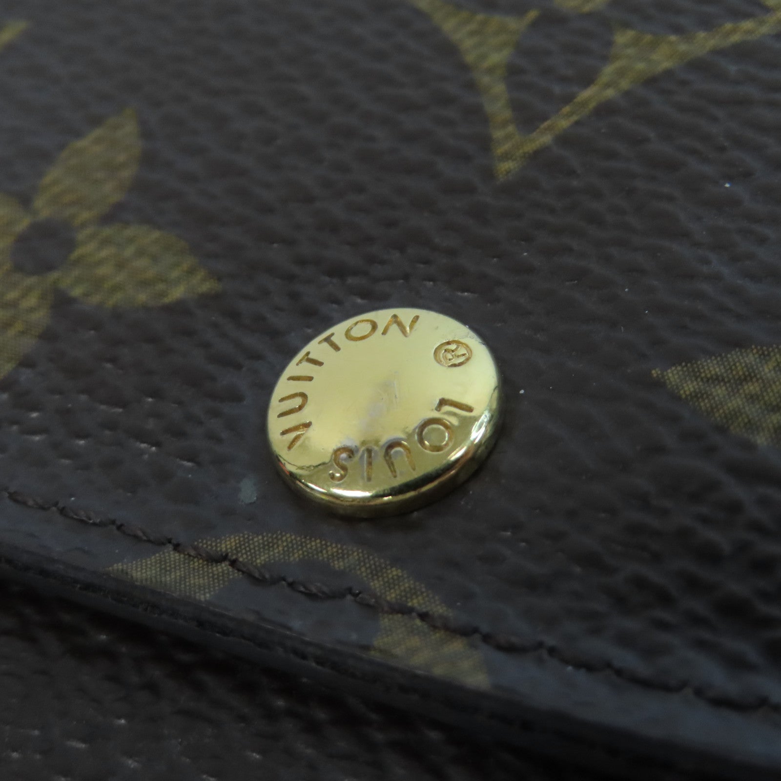 LOUIS VUITTON Monogram Sarah Long Wallet金扣長錢包啡色