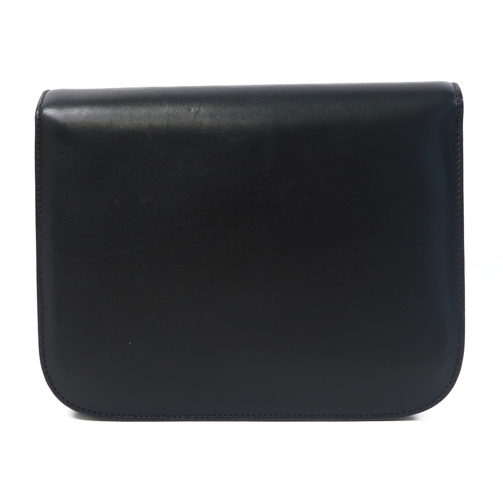 CELINE 牛皮皮革Classic Box金扣肩背袋黑色