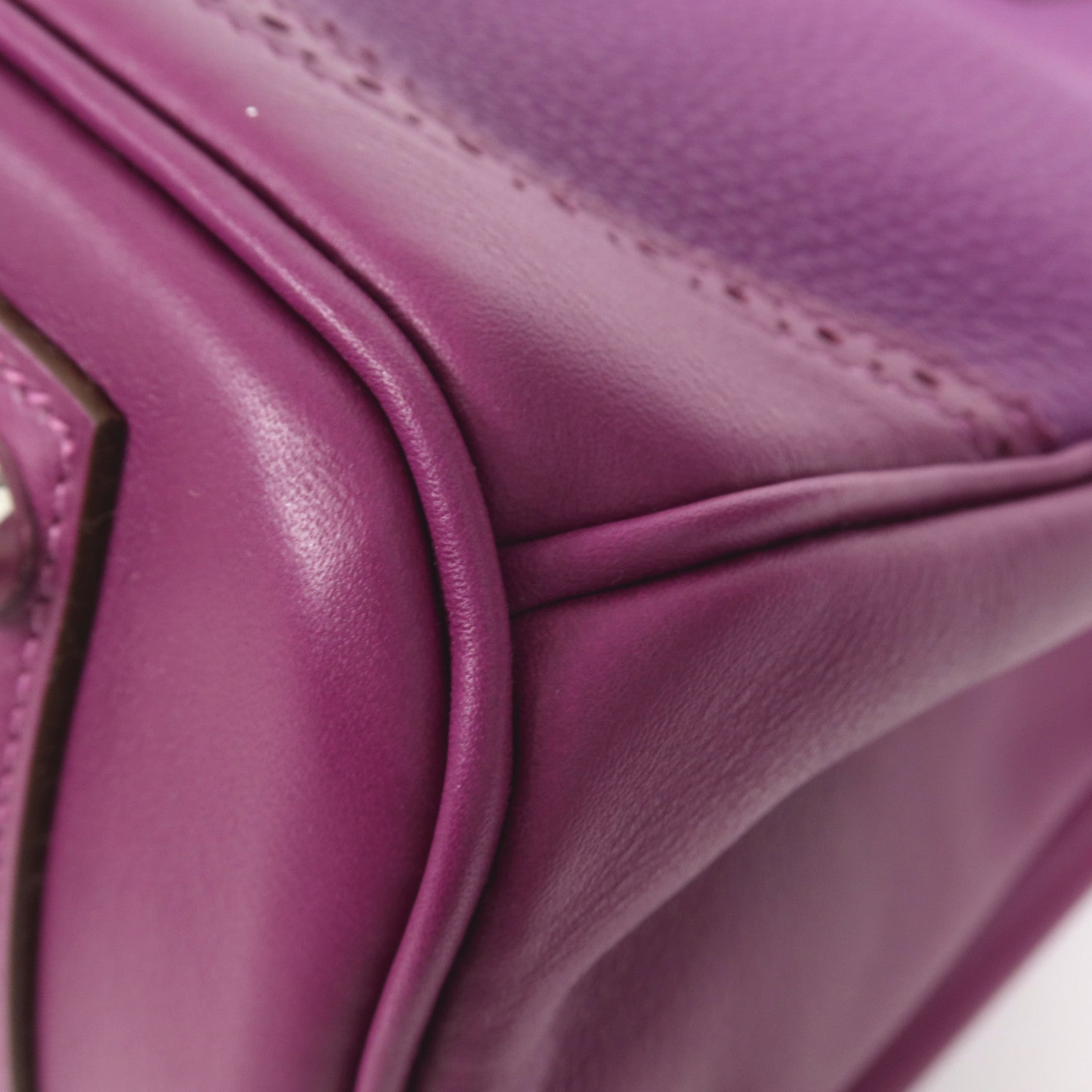 HERMES Swift皮革Birkin 30 Ghillies銀扣手挽袋Anemone