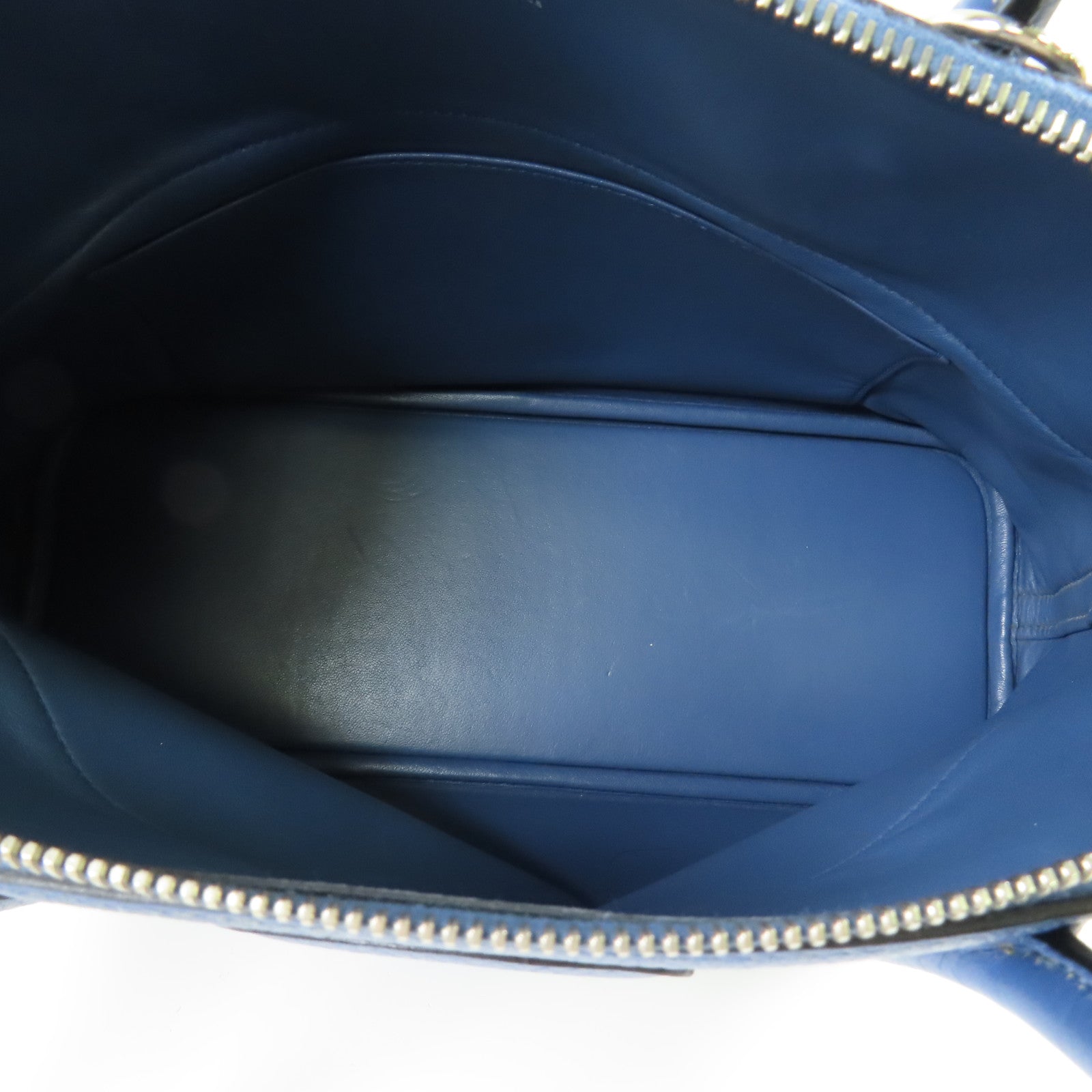 HERMES Clemence皮革Bolide 31銀扣手挽肩背兩用袋7E Bleu Brighton