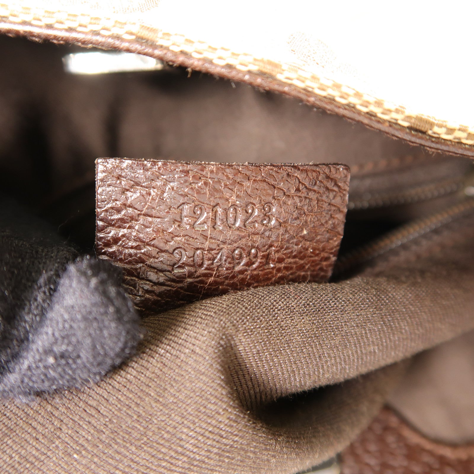 GUCCI 帆布Shoulder Bag肩背袋棕色