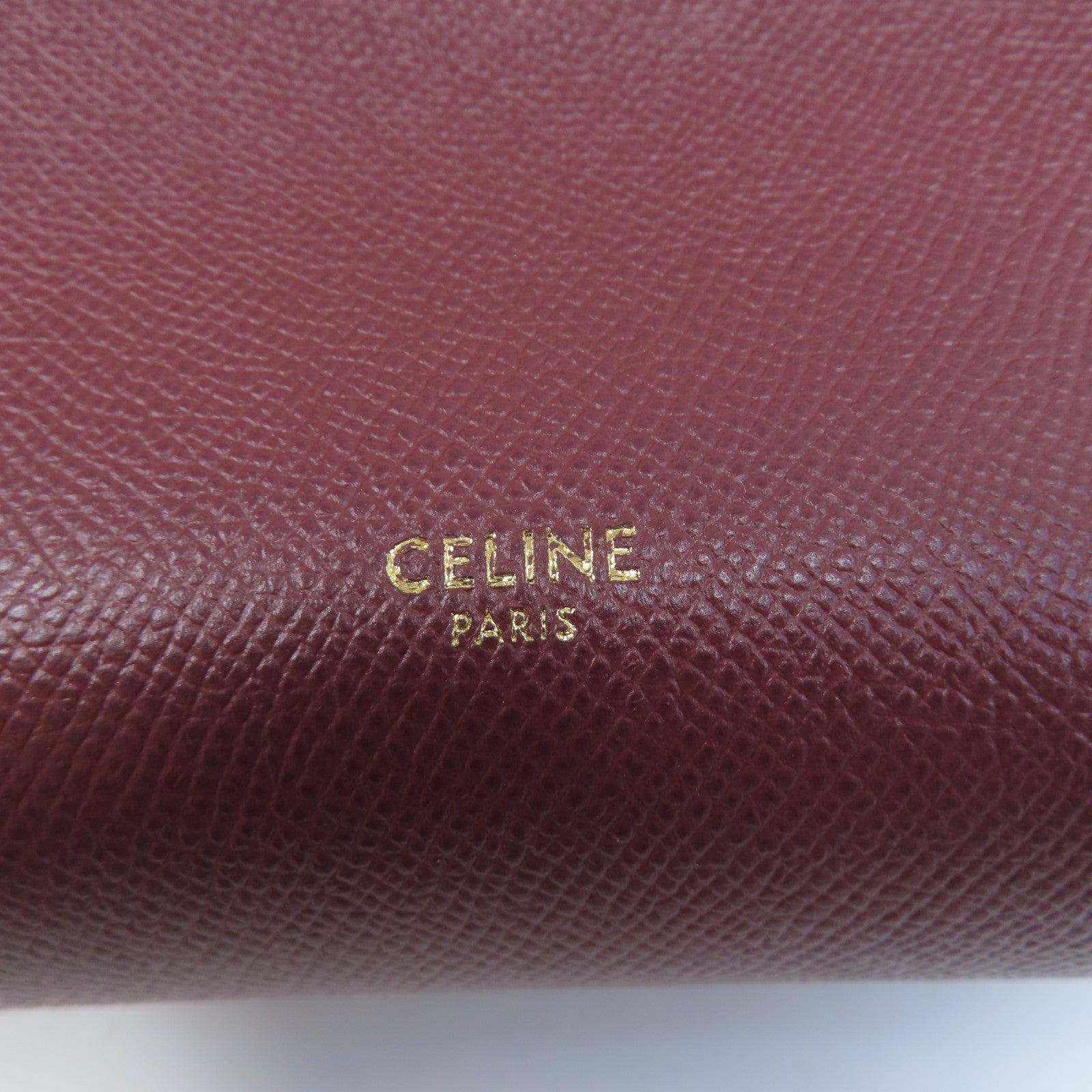 CELINE 牛皮皮革Nano Belt Bag金扣手挽肩背兩用袋紅色