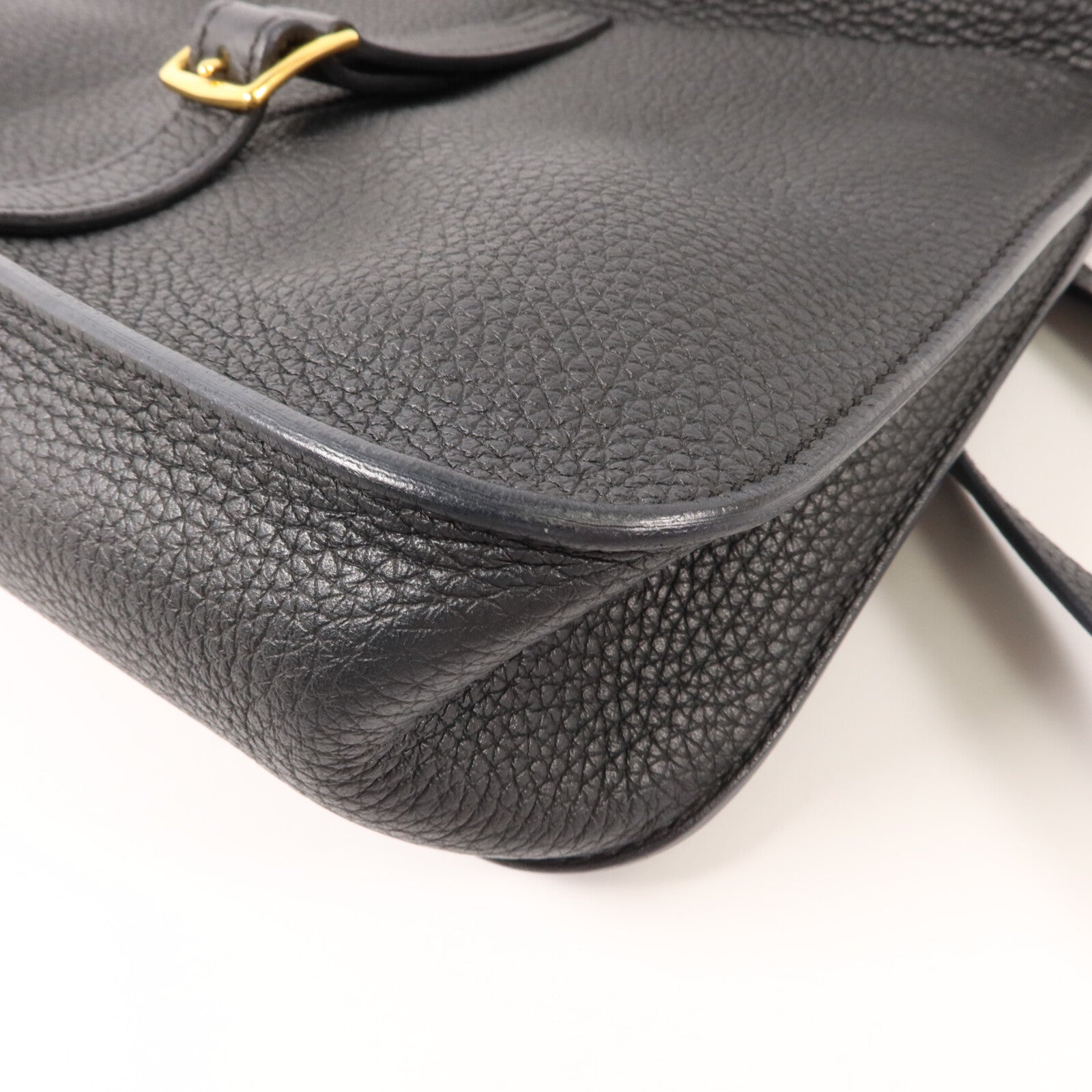 HERMES Clemence皮革Halzan 25手挽肩背兩用袋Noir