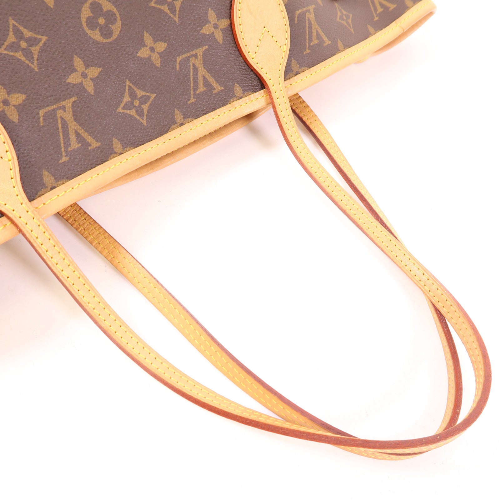 LOUIS VUITTON Monogram Neverfull MM金扣手挽袋