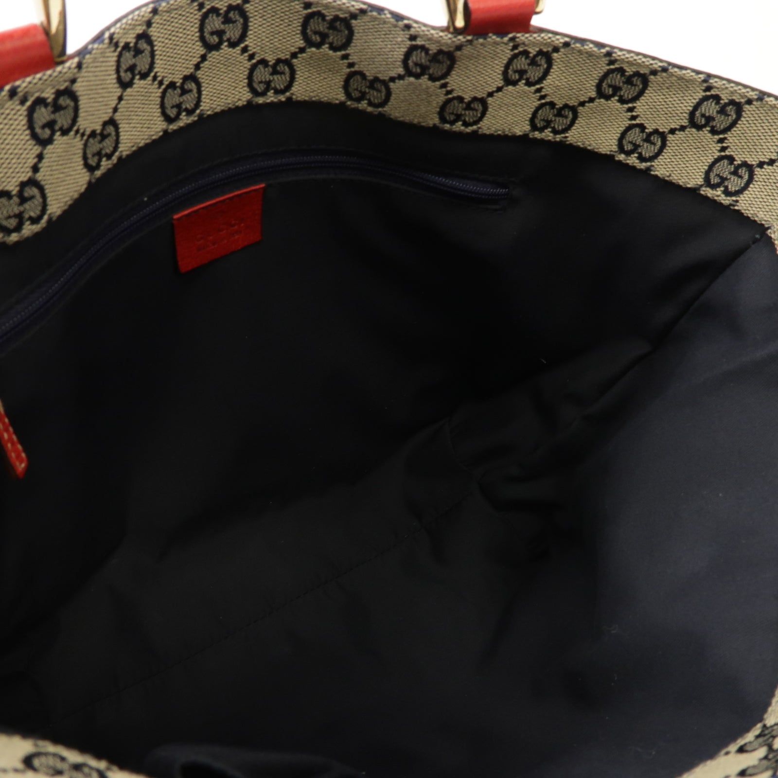 GUCCI 【清倉大減價】牛皮皮革Tote Bag金扣肩背袋紅色