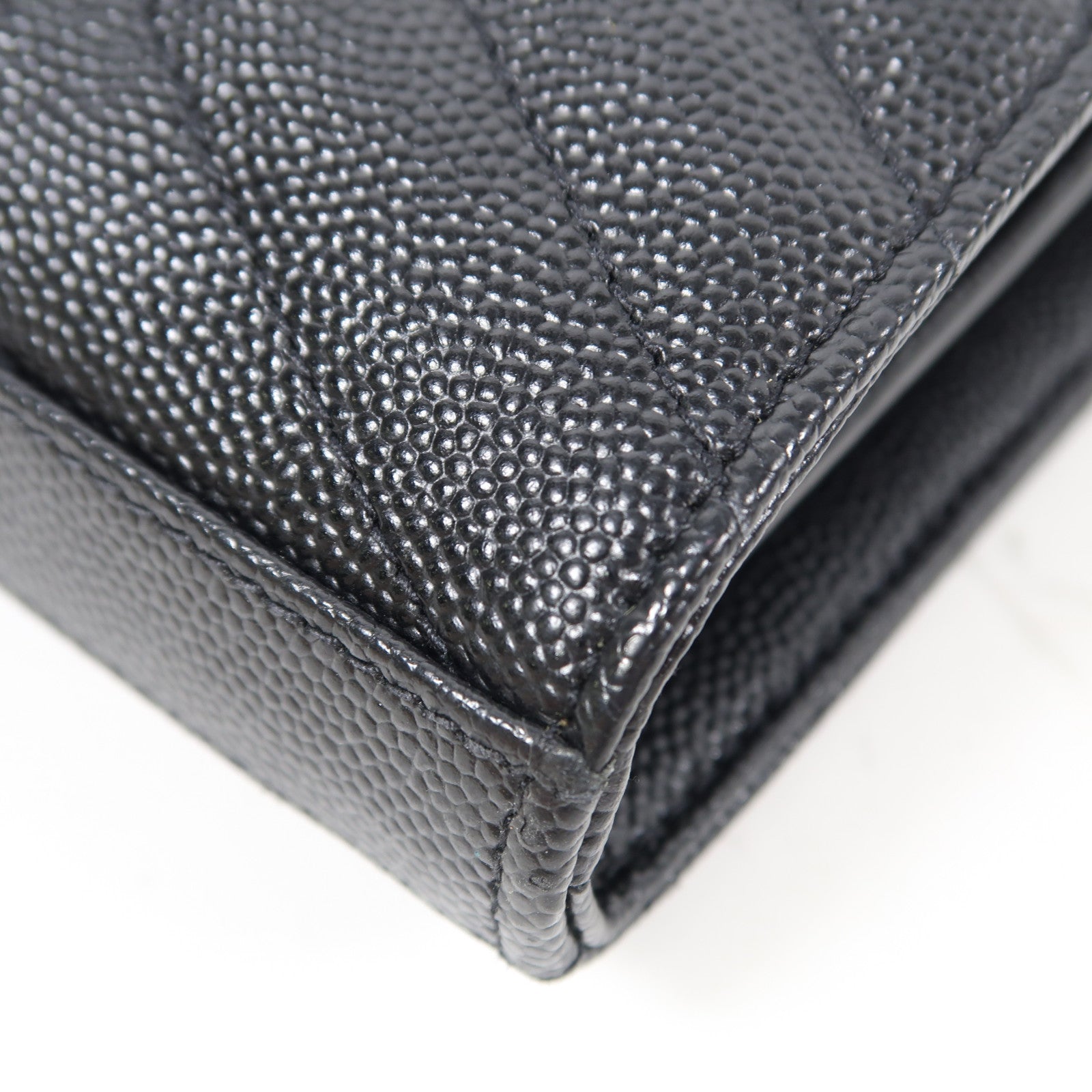 SAINT LAURENT 牛皮皮革Chain Shoulder金扣鏈帶肩背袋黑色