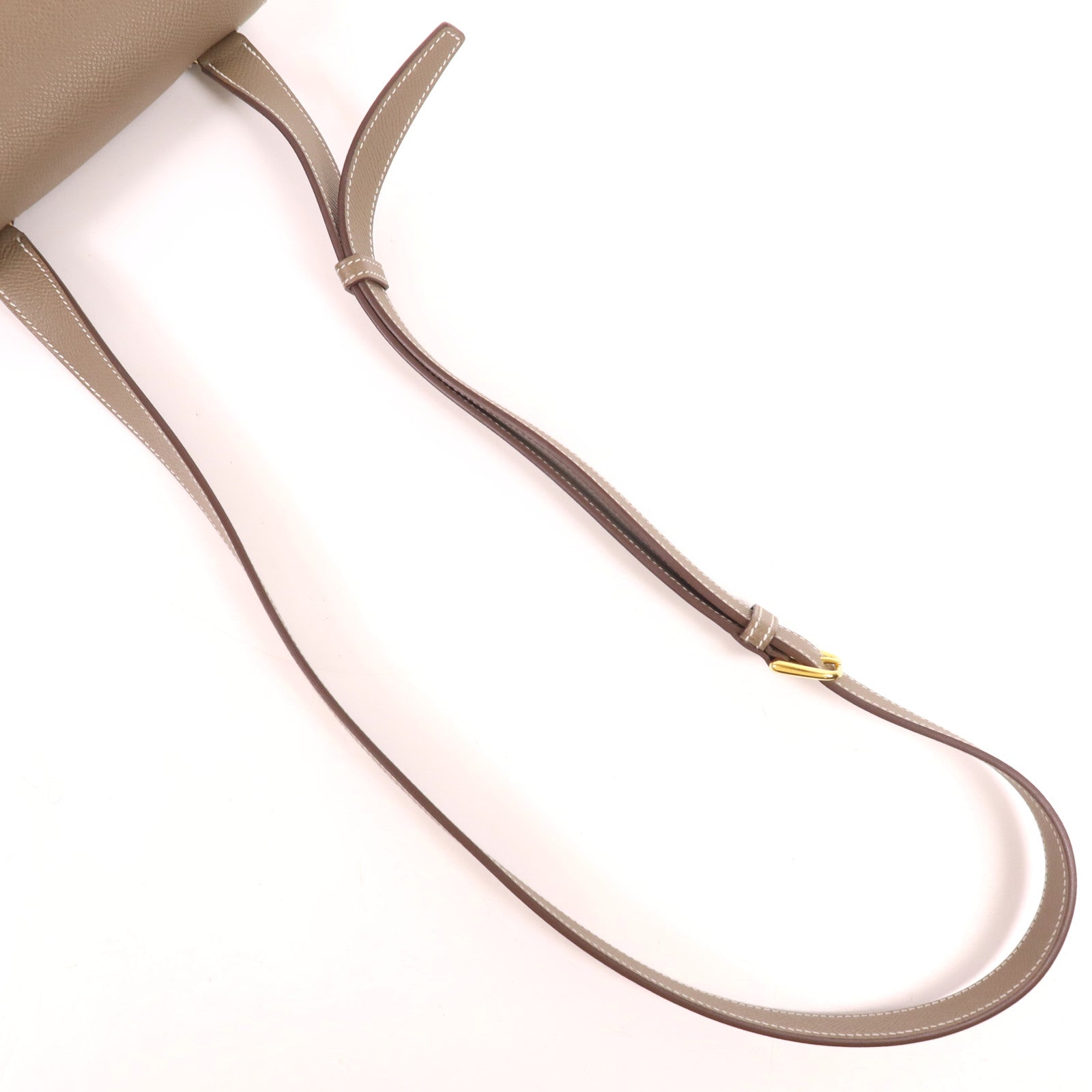 HERMES Epsom皮革Della Cavalleria Mini金扣肩背袋Etoupe