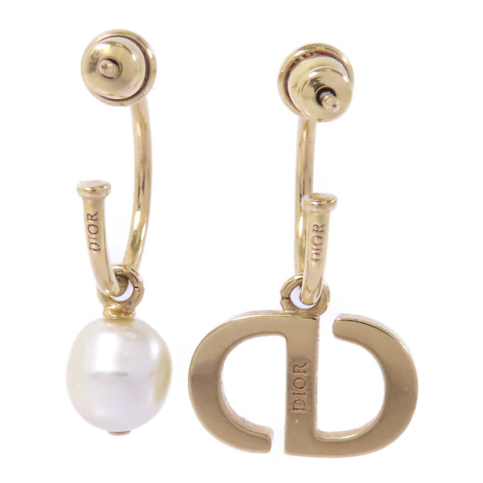Dior 金屬Earrings耳環金色/白色