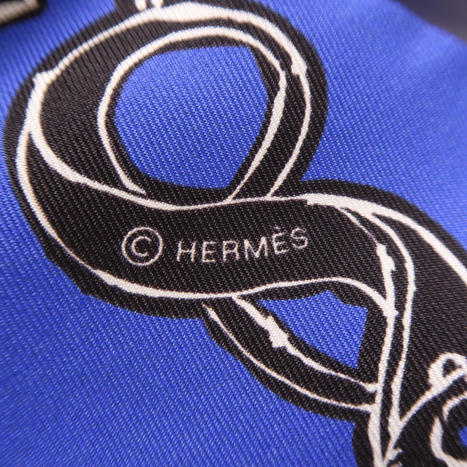 HERMES 絲質Max Twilly絲巾Blue
