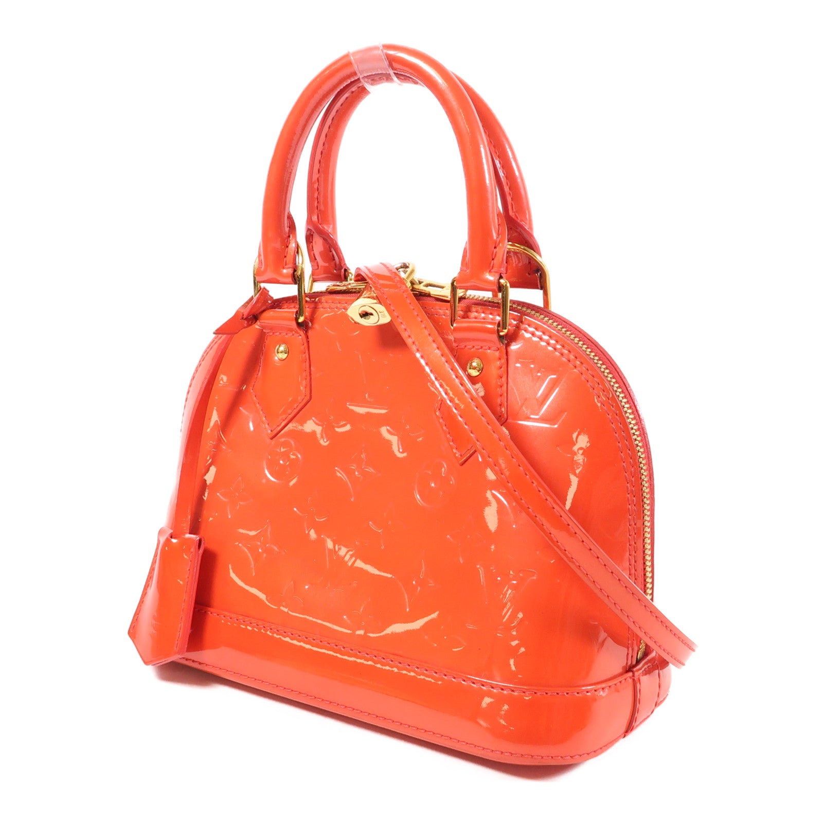 LOUIS VUITTON 【激減優惠】Monogram Vernis Alma BB金扣手挽肩背兩用袋