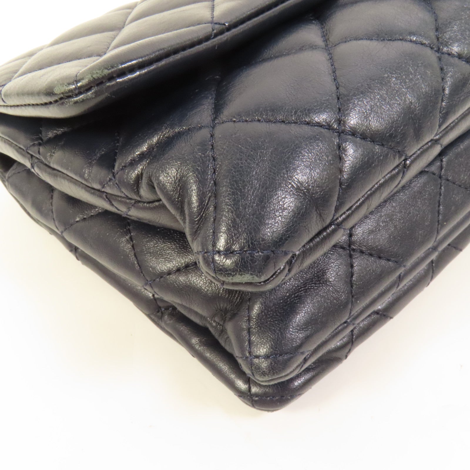CHANEL 羊皮皮革Chain Shoulder金扣鏈帶肩背袋