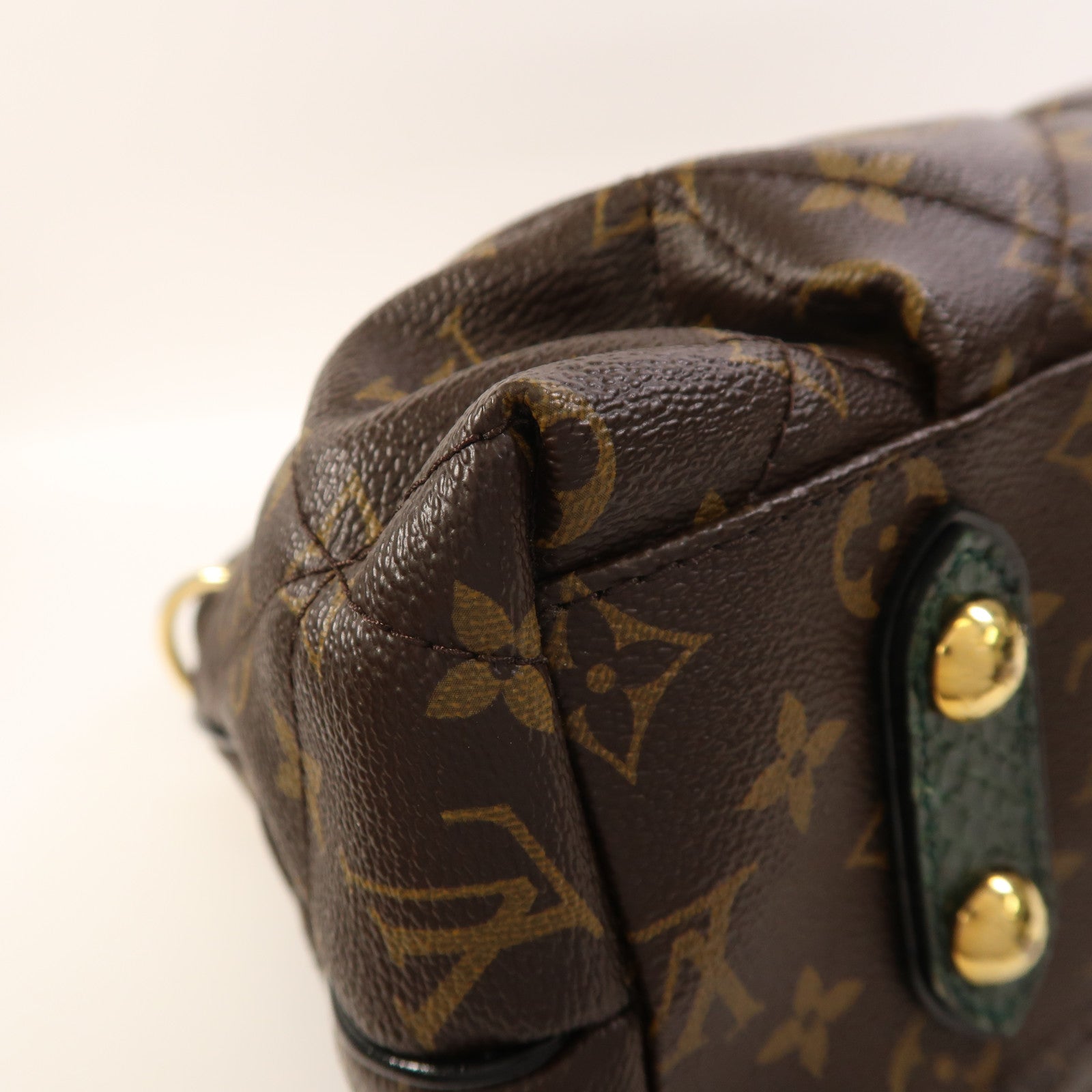 LOUIS VUITTON 蛇皮皮革/鴕鳥皮革/Monogram Etoile Exotique金扣手挽肩背兩用袋