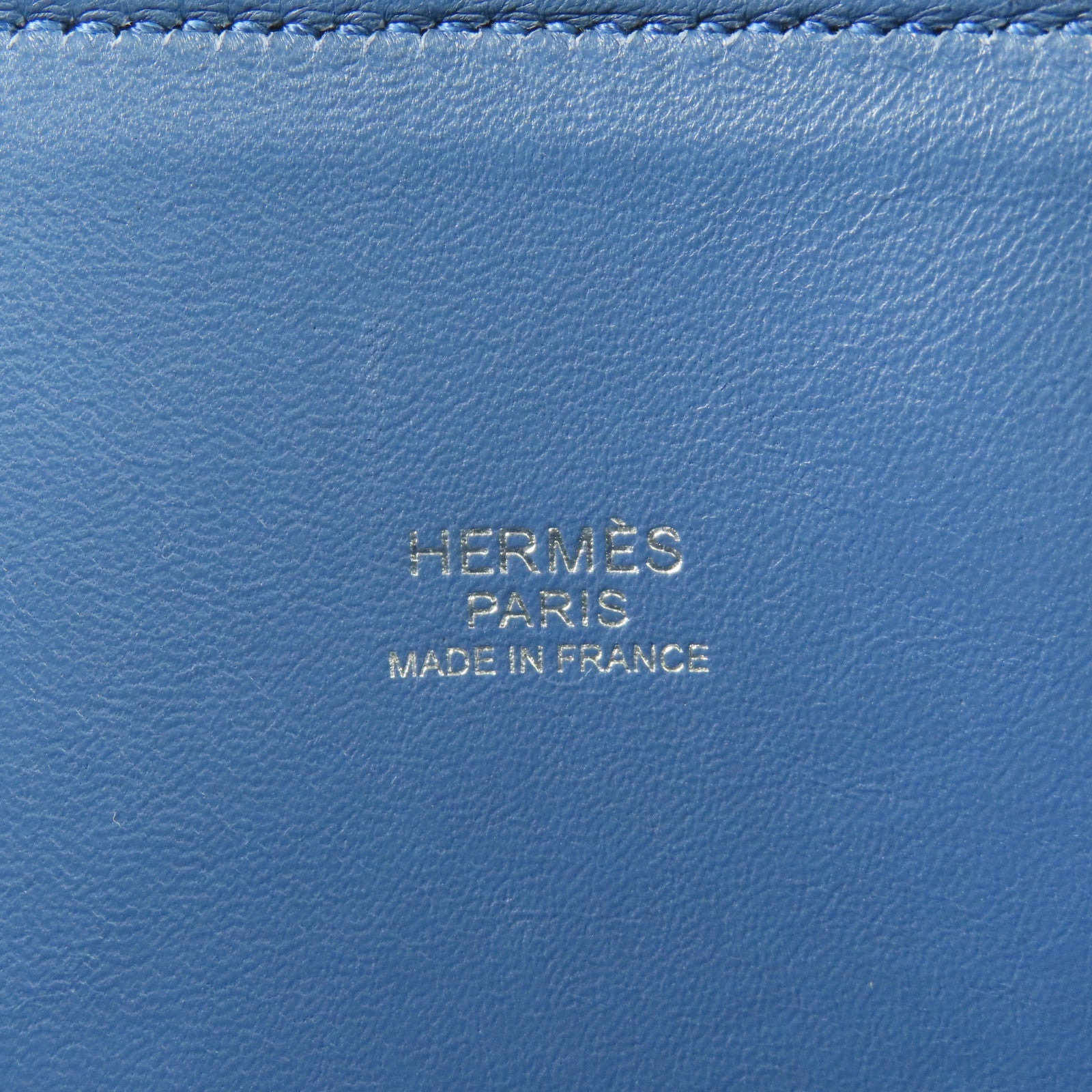 HERMES Clemence皮革Bolide 31銀扣手挽肩背兩用袋7E Bleu Brighton
