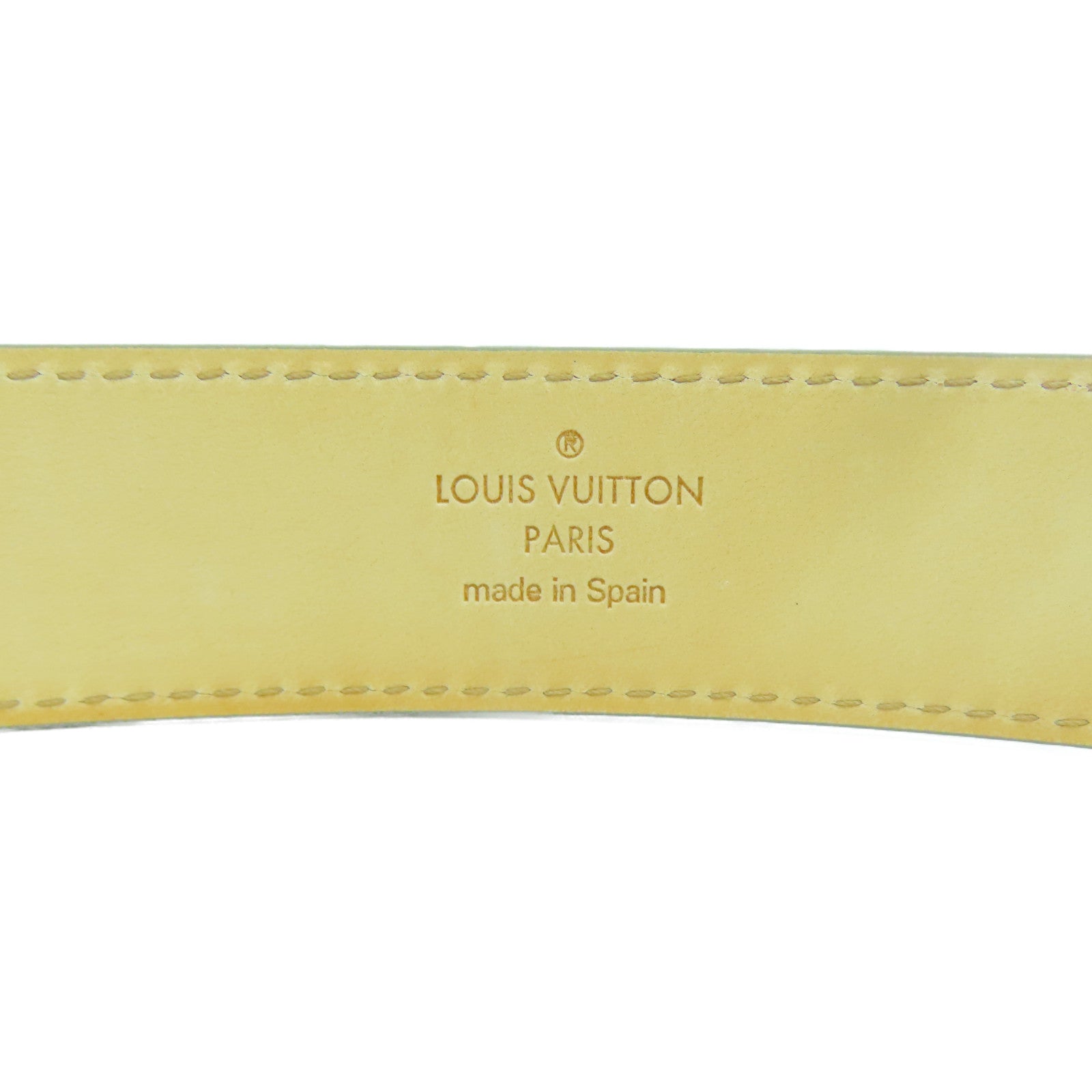 LOUIS VUITTON 【激減優惠】Epi Initial Belt銀扣皮帶白色