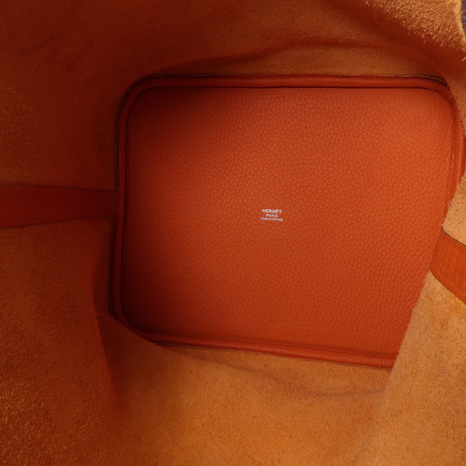 HERMES Clemence皮革Picotin GM手挽袋Orange