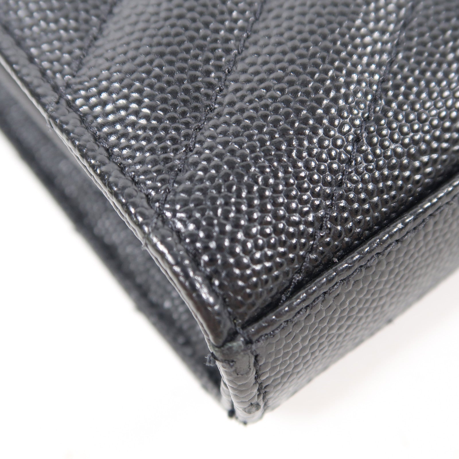 SAINT LAURENT 牛皮皮革Chain Shoulder金扣鏈帶肩背袋黑色
