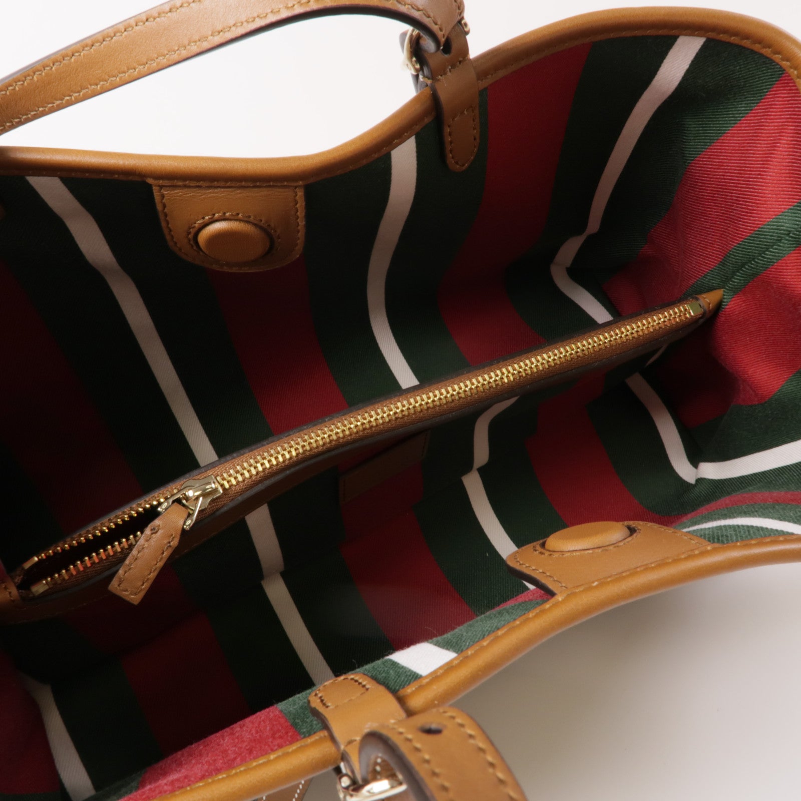 GUCCI 塗層帆布/皮革GG Emblem Small Tote Bag銀扣手挽肩背兩用袋