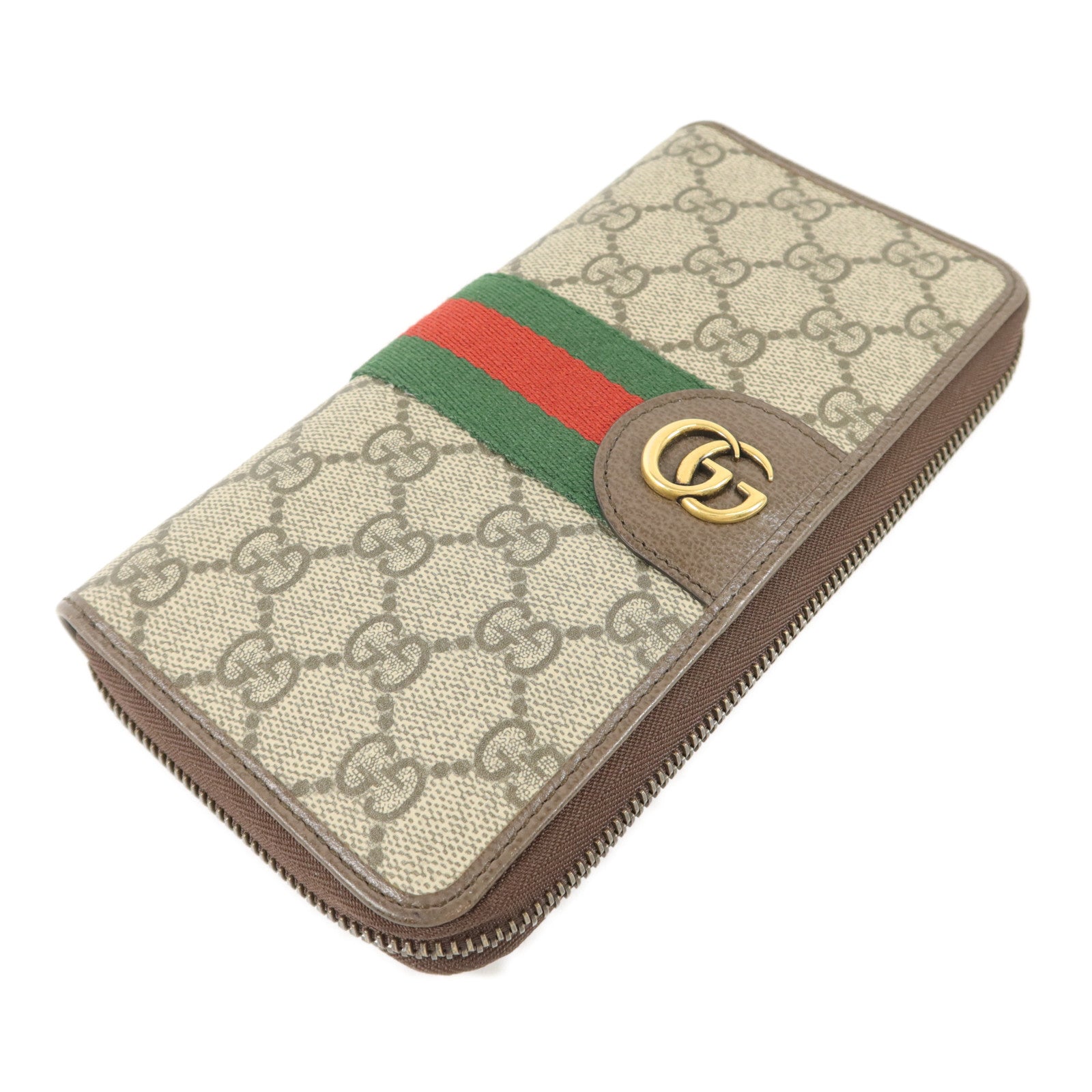 GUCCI 塗層帆布Zipper Long Wallet長錢包