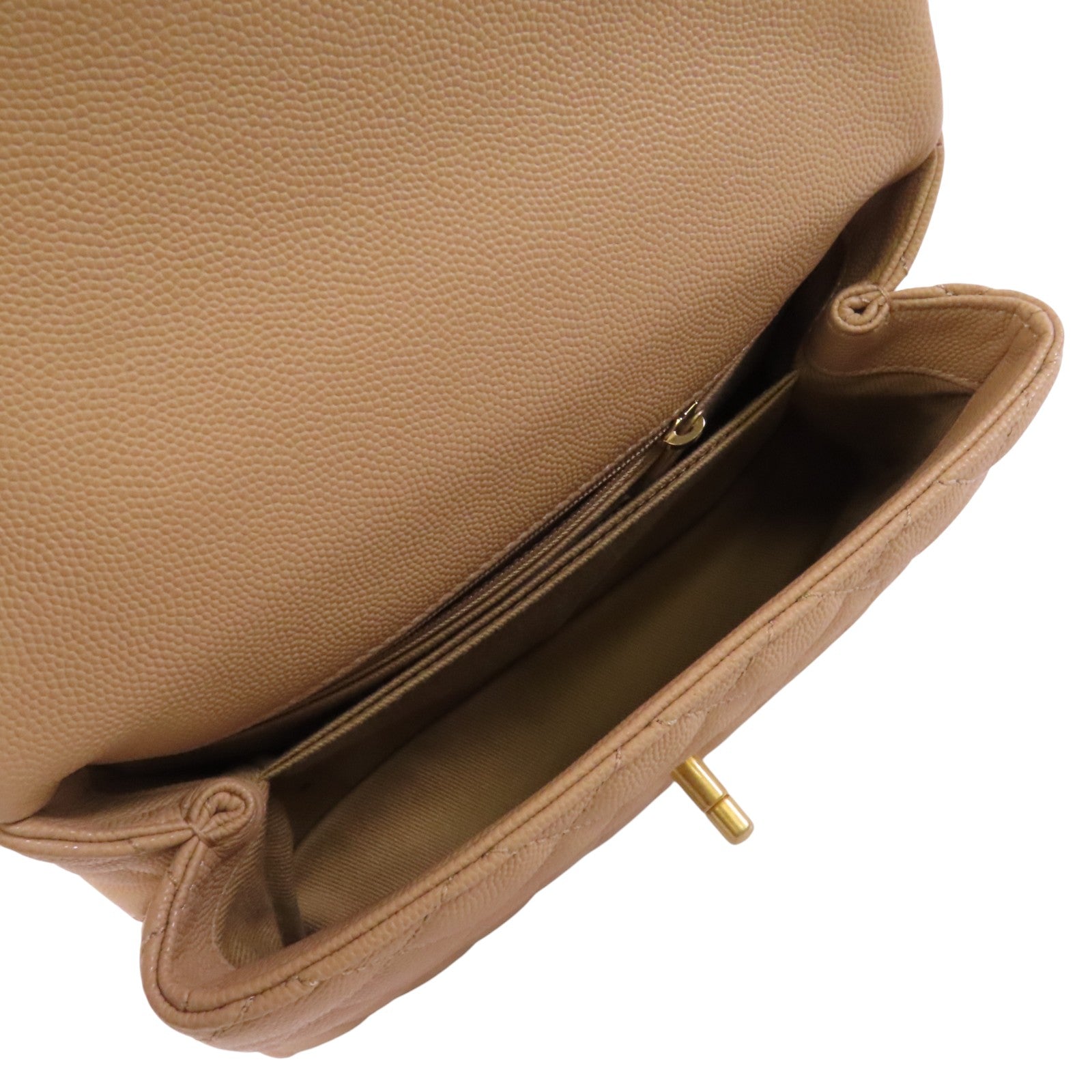 CHANEL 牛皮皮革/蜥蝪皮革Coco Handle金扣手挽肩背兩用袋